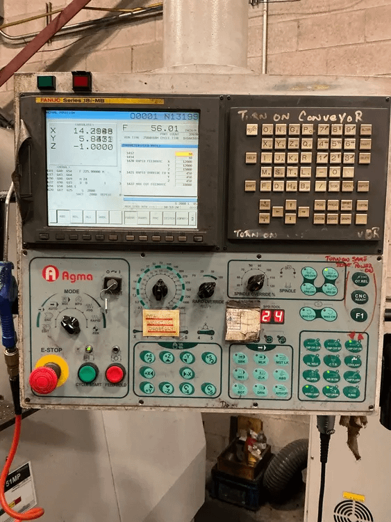 2007 AGMA VMC-158 VERTICAL MACHINING CENTER 10000 RPM CAT40 15/20 HP FANUC 18I-MB - VERTICAL MACHINING CENTERS