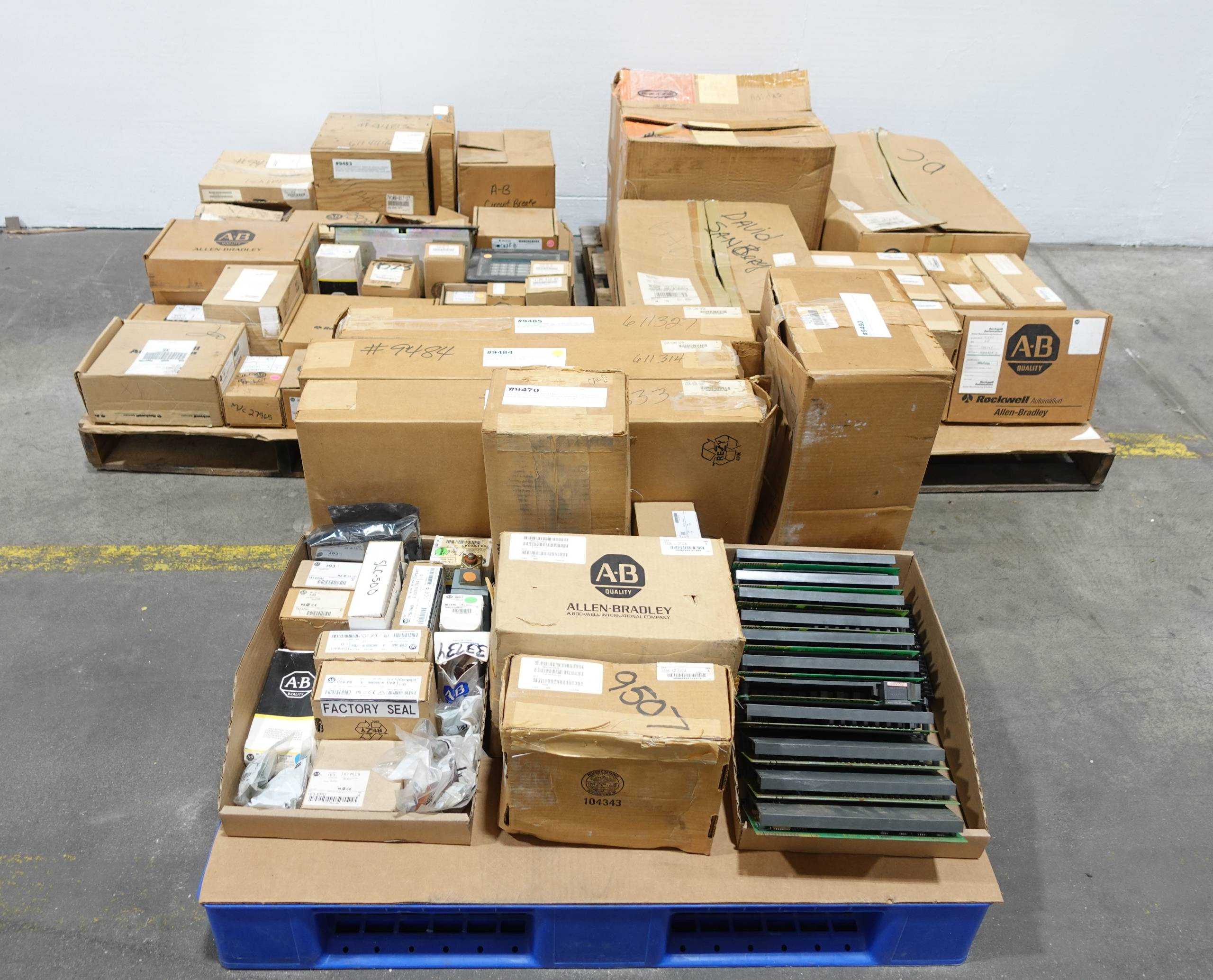 3 PALLETS OF ASSORTED ALLEN BRADLEY ELECTRICAL CONTROLS - AUTOMATION & CONTROLS