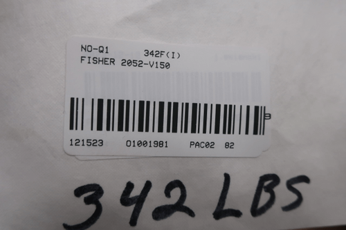 SKU 1001981 - FISHER V150 SER B VEE-BALL 2052 SIZE 3 DVC6200HW2 STAINLESS CONTROL VALVE 4IN - CONTROL VALVE