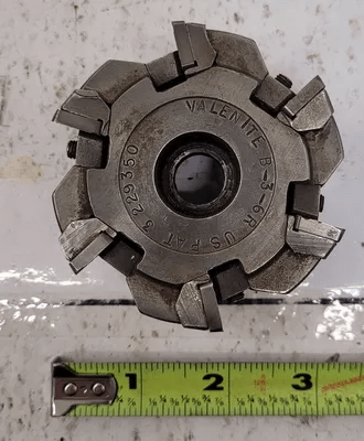 VALENITE INDEXABLE FACE MILL CUTTER B-3-6R, 3" CUTTING DIA, 1" ARBOR, HOLDS 6 INSERTS - MACHINE TOOLING