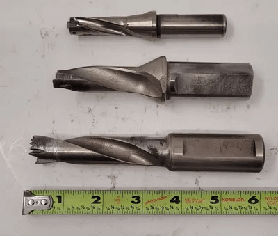 ISCAR INDEXABLE DRILLS - SET OF 3 (4.37", 5", 5.75" OAL) - 2 FLUTES EACH - MACHINE TOOLING