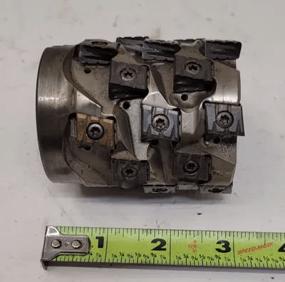 INGERSOLL SHELL MILL, 3IN DIAMETER, 2.5IN BORE, 5 FLUTE, 90 DEG CUTTING EDGE ANGLE - MACHINE TOOLING