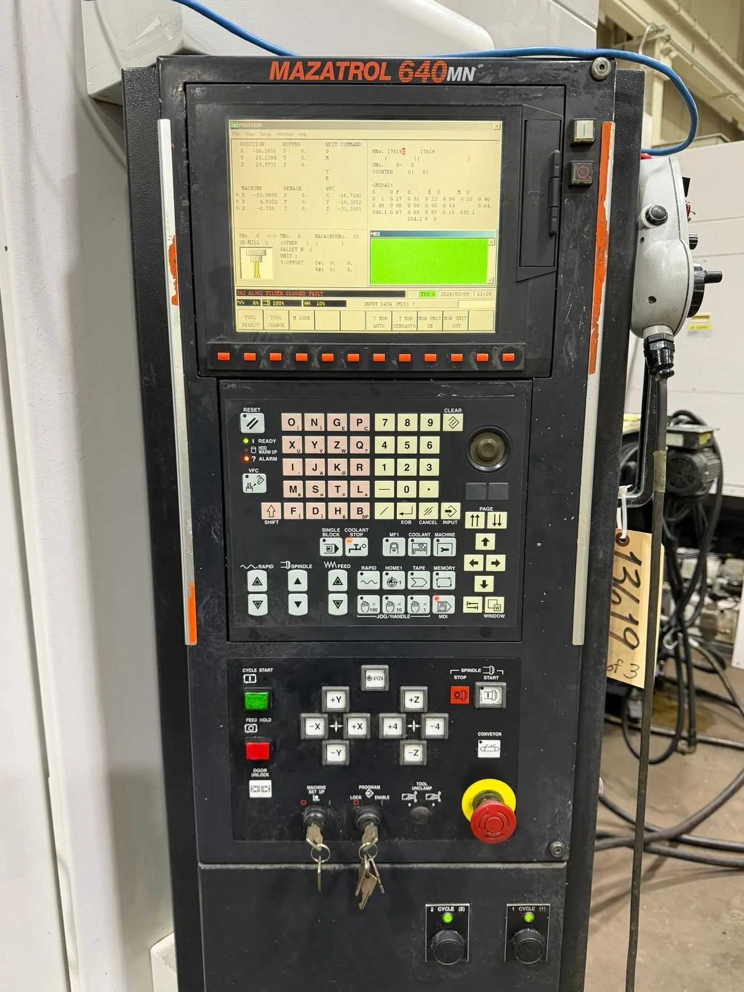 2008 MAZAK VTC-250D/50 VERTICAL MACHINING CENTER, 3-AXIS, 6000 RPM, 30 HP, CAT-50 - VERTICAL MACHINING CENTERS