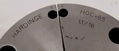 HARDINGE HQC-65 QUICK CHANGE COLLET SERIES 65, SIZE: 11/16IN, 2.25” HEIGHT - MACHINE TOOLING