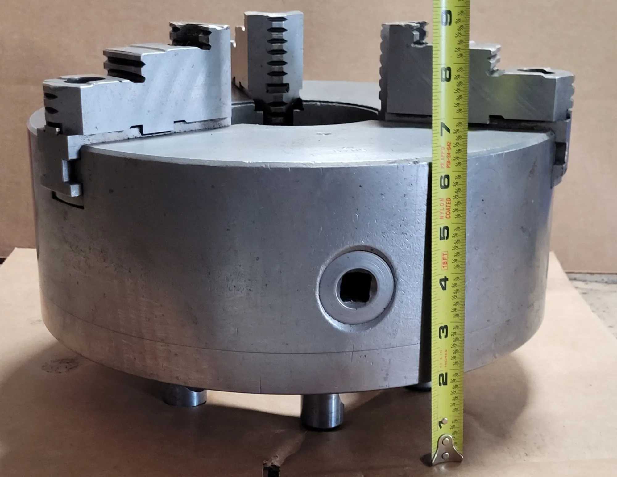 BISON 3 JAW CHUCK W/ D1-8 BACKPLATE, 12” DIAMETER, 3 JAWS - MACHINING TOOLING & PARTS