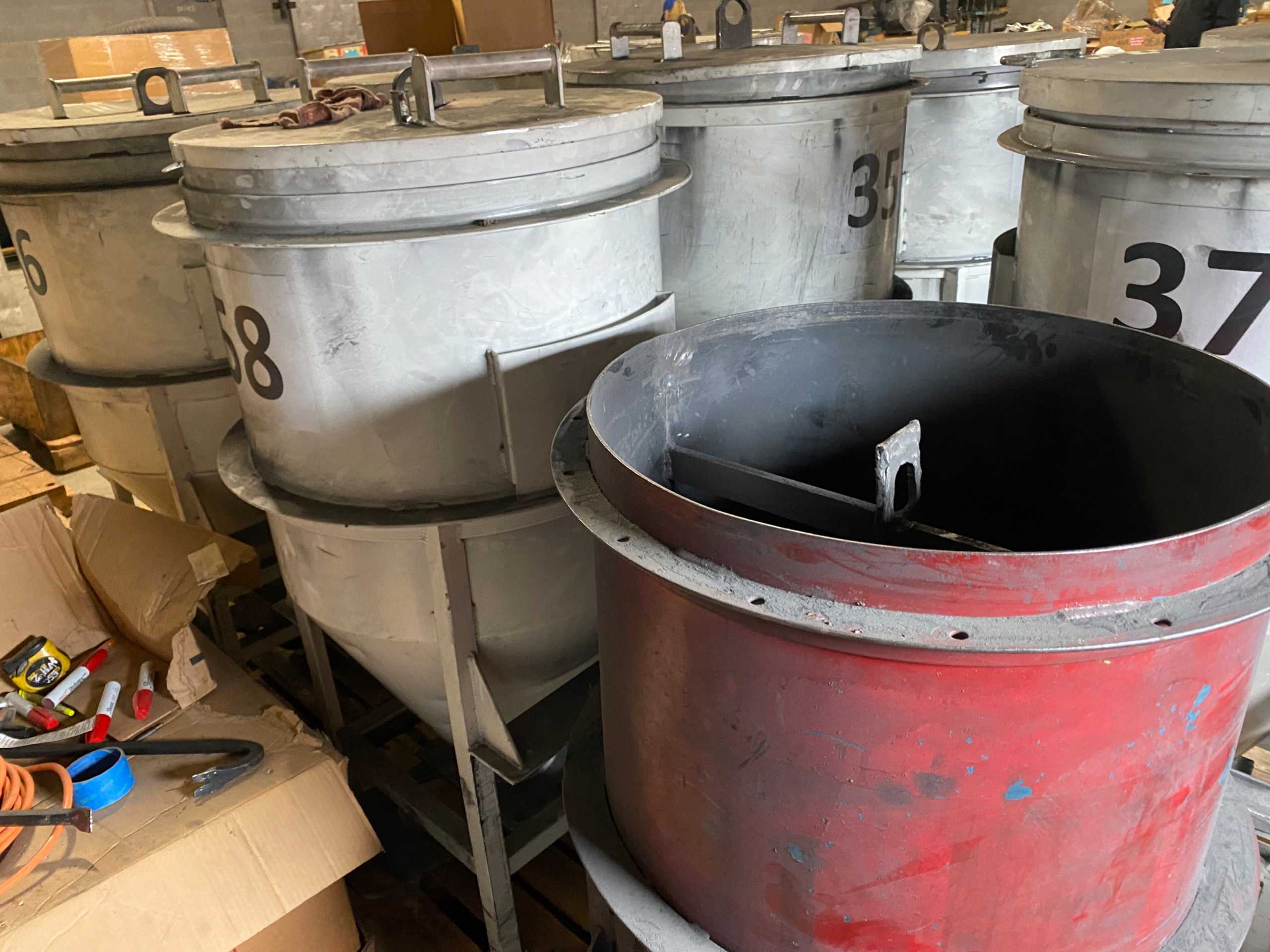 QTY 8: BLENDING DRUMS - STORAGE & HANDLING EQUIPMENT