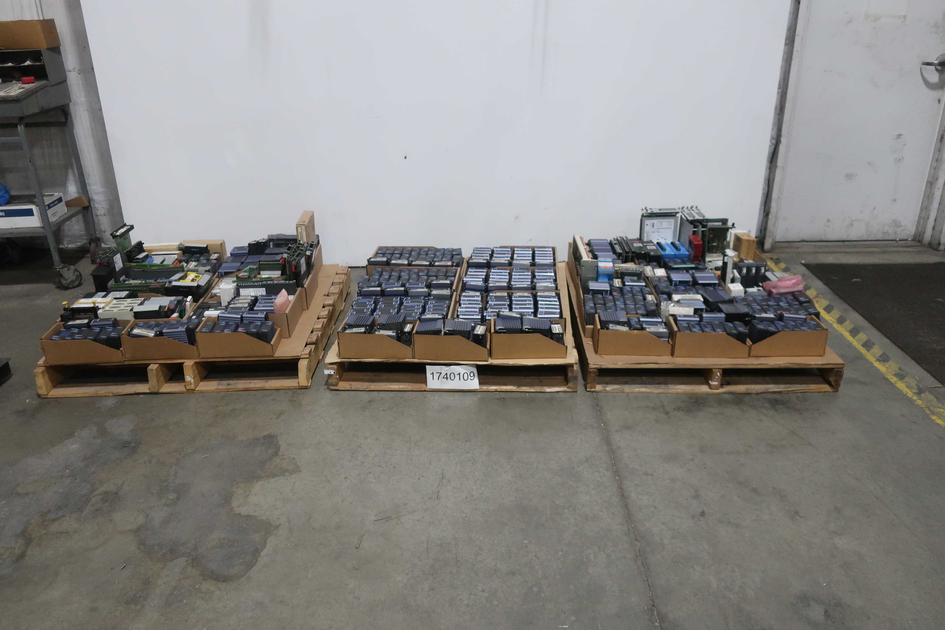 SKU 1740109 - 3 PALLETS OF ASSORTED MODULES FOXBORO, AMC, AB, MOORE INDUSTRIES, HUSKY, KOYO - PLC MODULES