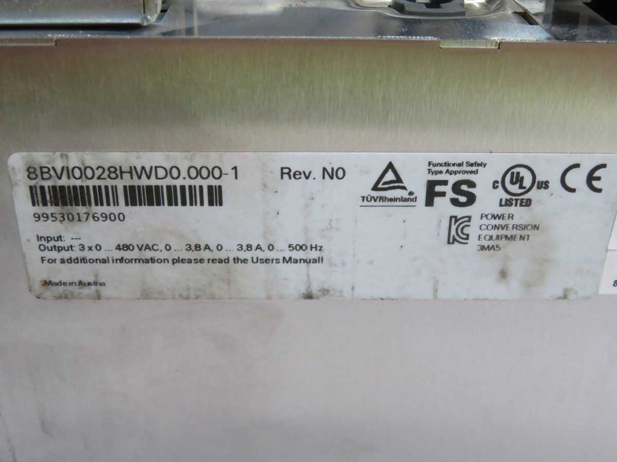 B&R 8BVI0028HWD0.000-1 INVERTER MODULE - PLC MODULES