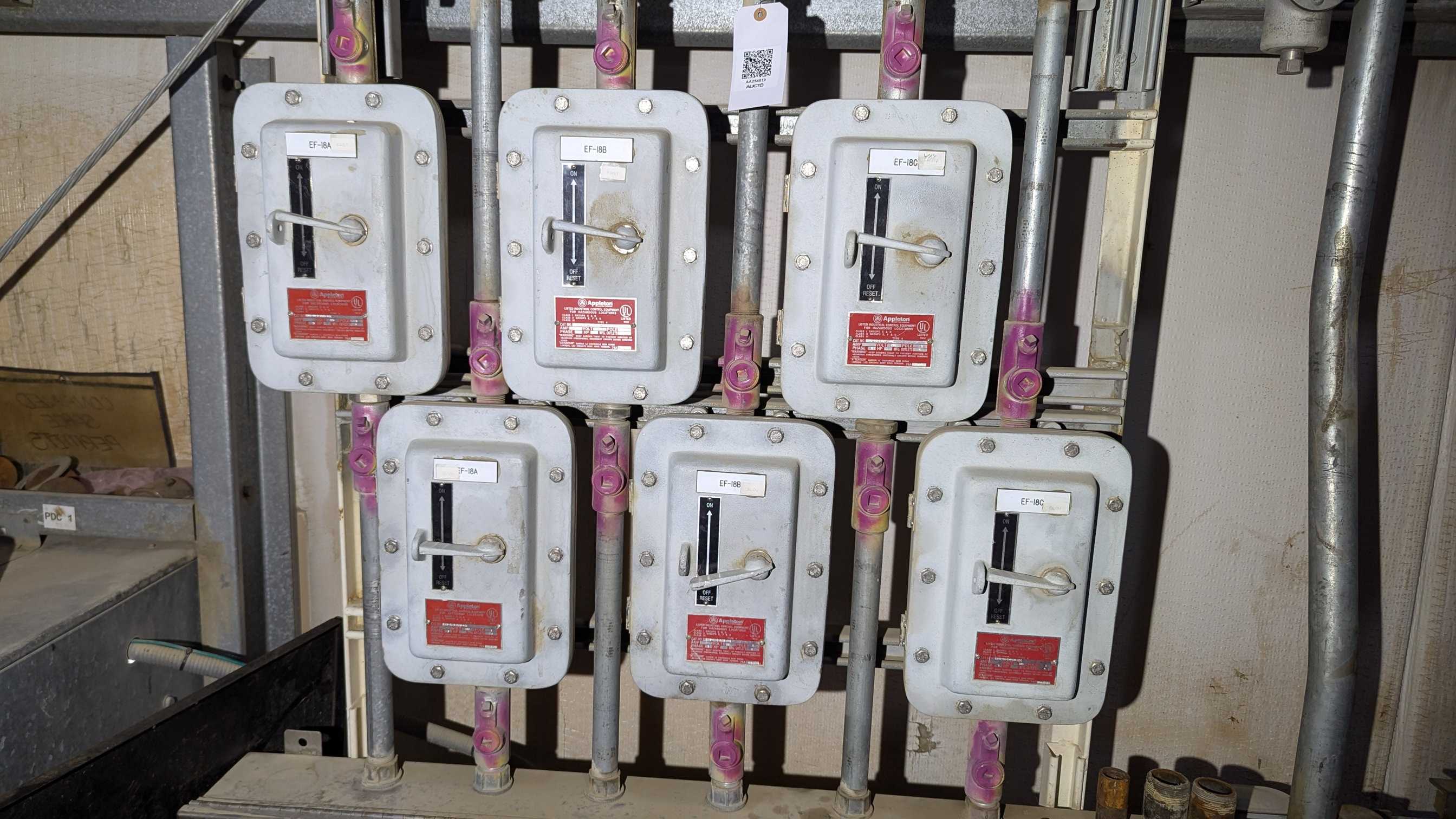 QTY 6: APPLETON MANUAL STARTERS - MOTOR STARTERS