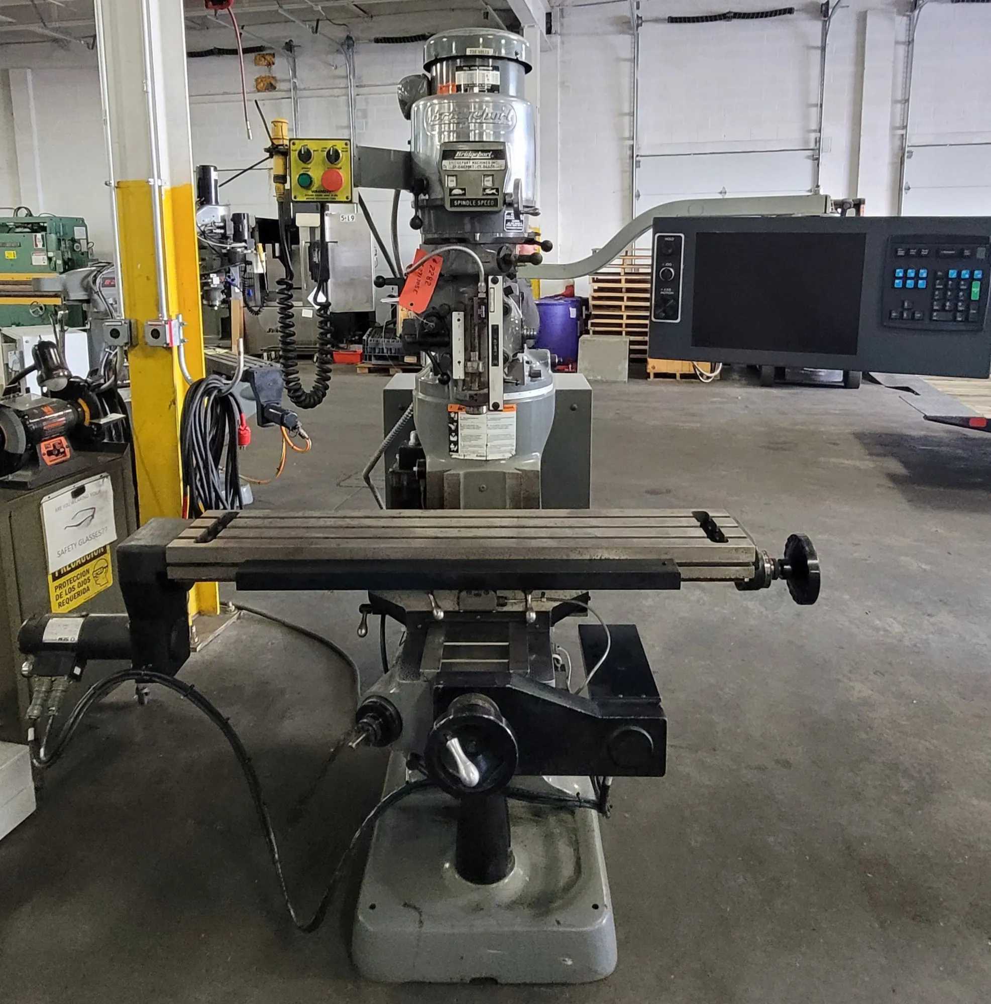 BRIDGEPORT SERIES 1 EZ TRAK DX VERTICAL MILL, 9" X 48" TABLE, 2 HP, 33.5" X, 12" Y, 14" Z - VERTICAL MILLING MACHINES