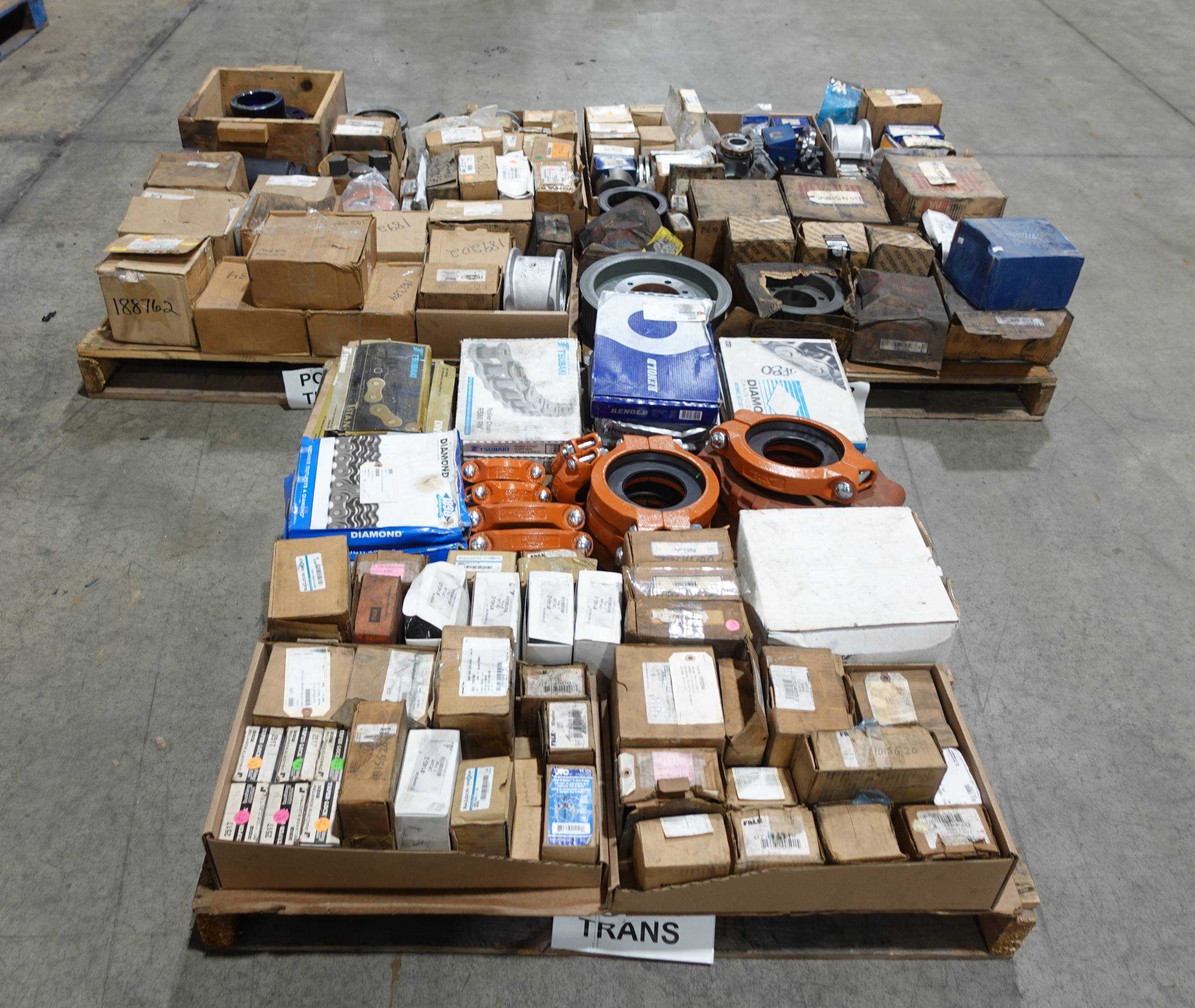 3 PALLETS OF ASSORTED POWER TRANSMISSION REPLACEMENT PARTS - POWER TRANSMISSION