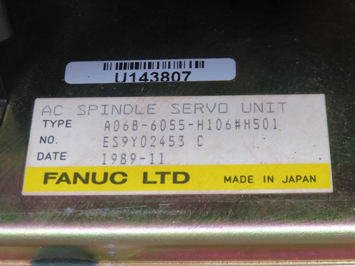 FANUC A06B-6055-H106 SERVO DRIVE, 5.5 KW POWER, 200-230V 3-PHASE INPUT, 26A CURRENT - SERVO DRIVES