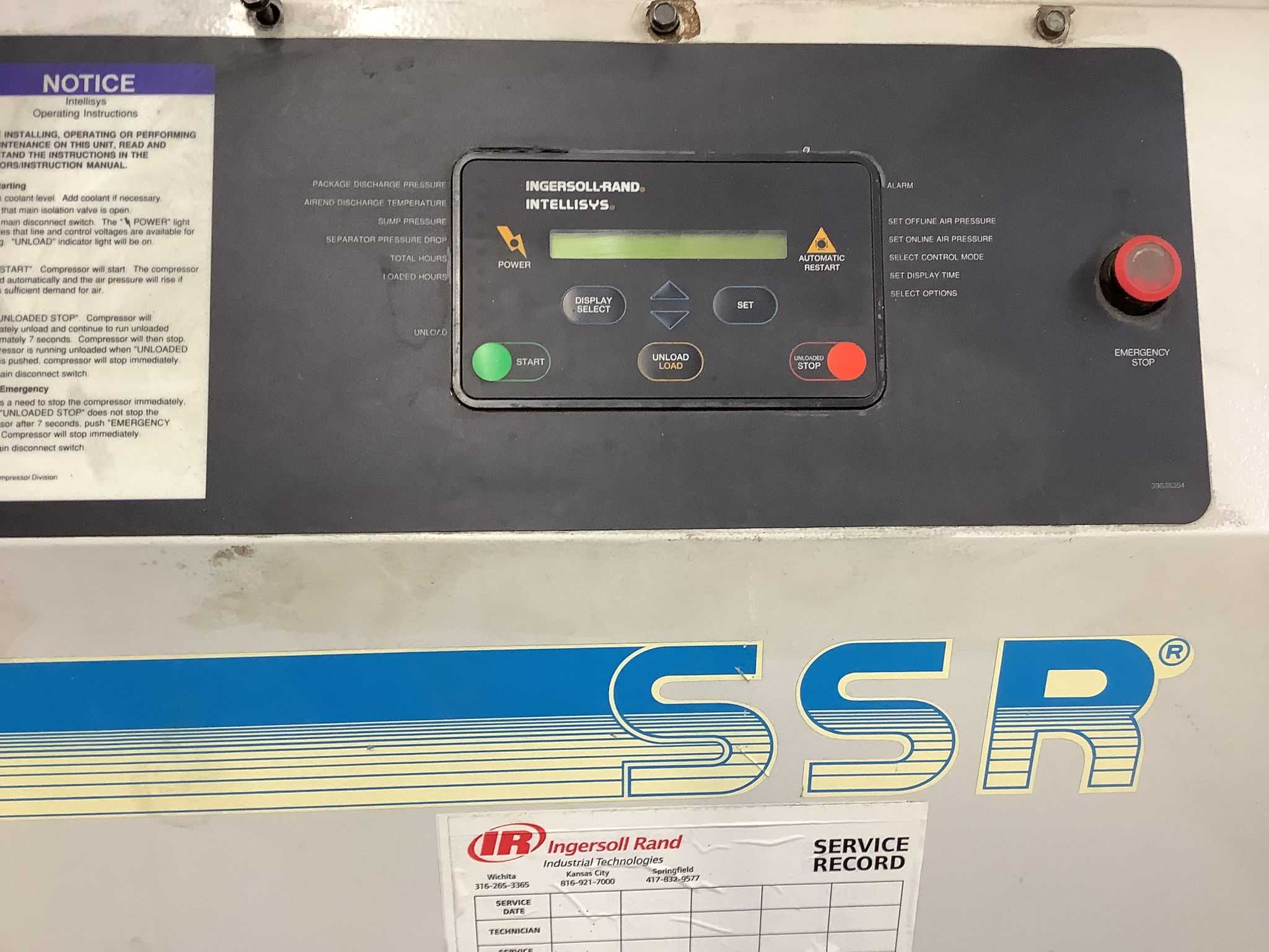 INGERSOL RAND SSR-EP30SE STATIONARY AIR COMPRESSOR - STATIONARY AIR COMPRESSOR