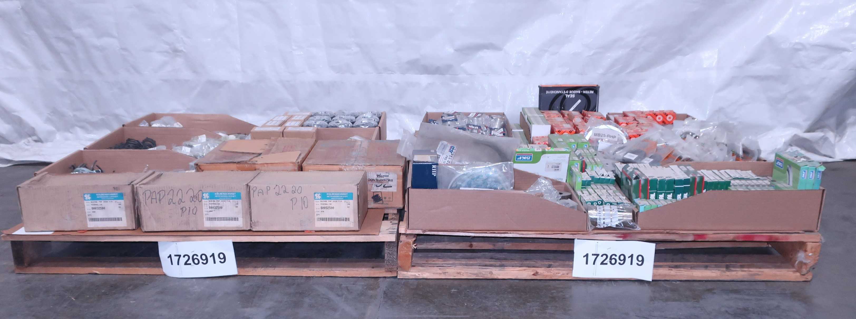 SKU 1726919 - 2 PALLETS OF ASSORTED BEARINGS PARTS - BEARINGS