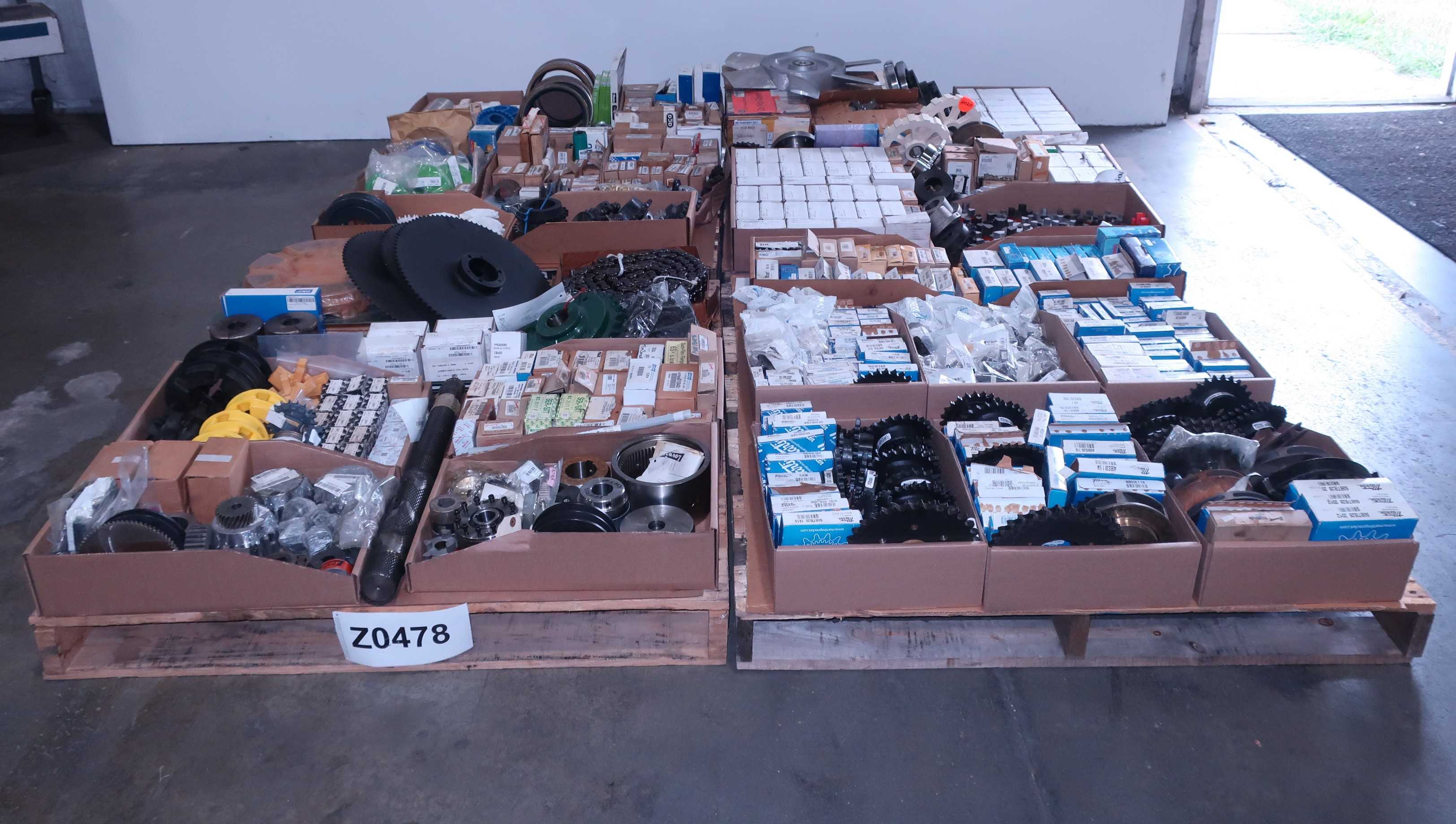 4 PALLETS OF ASSORTED POWER TRANSMISSION - POWER TRANSMISSION