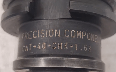 PRECISION COMPONENTS CAT-40-CHX-1.63 END MILL HOLDER (TAPER SIZE: CAT40) - MACHINE TOOLING