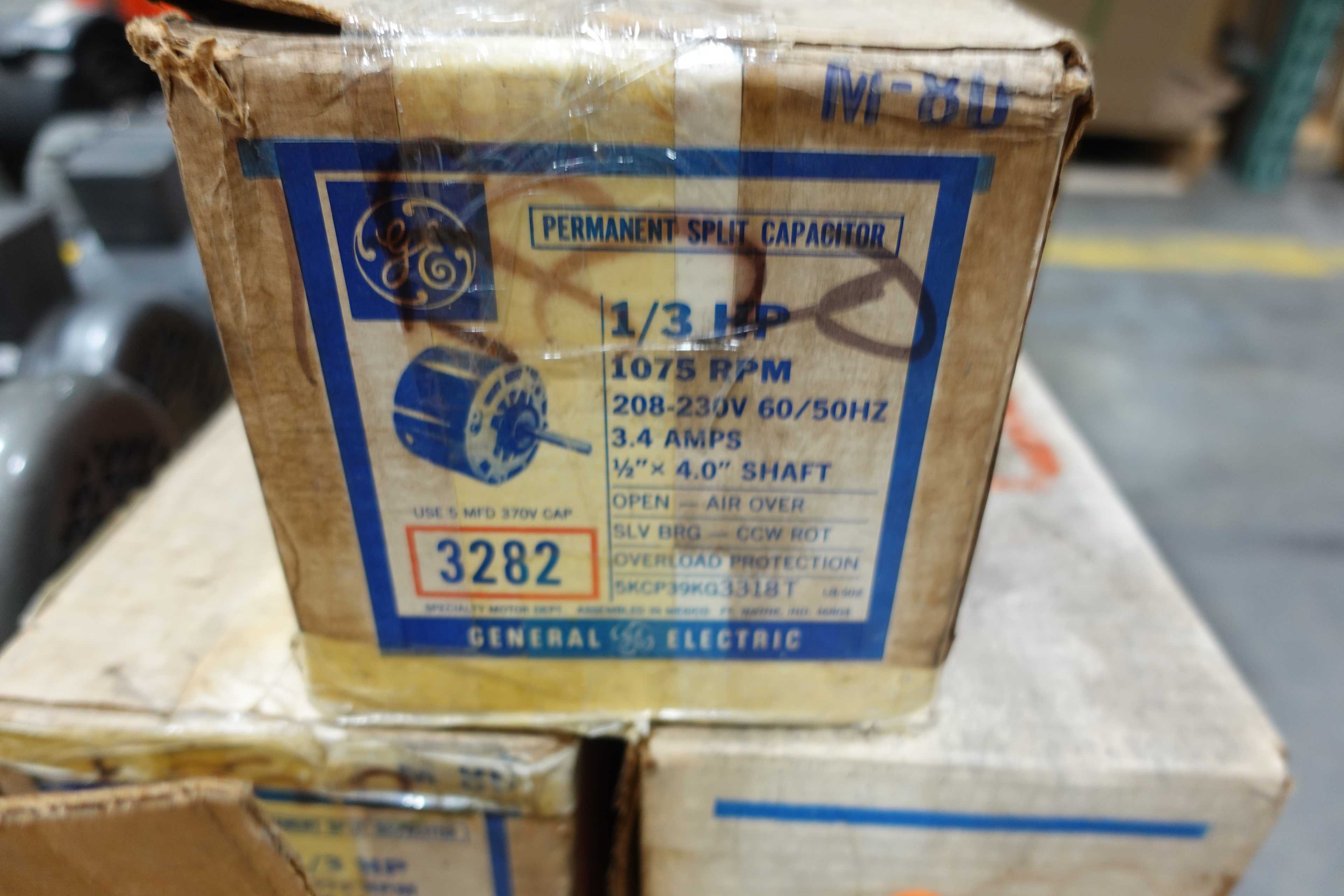 4 PALLETS OF ASSORTED MOTORS, BALDOR, LENZE, WEG, SEW-EURODRIVE, TOSHIBA, MARATHON, GE - ELECTRIC MOTORS