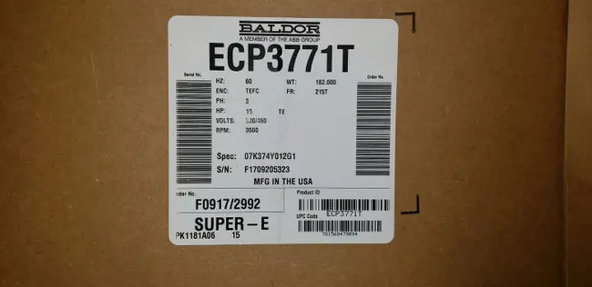 BALDOR-RELIANCE ECP3771T AC MOTOR - undefined