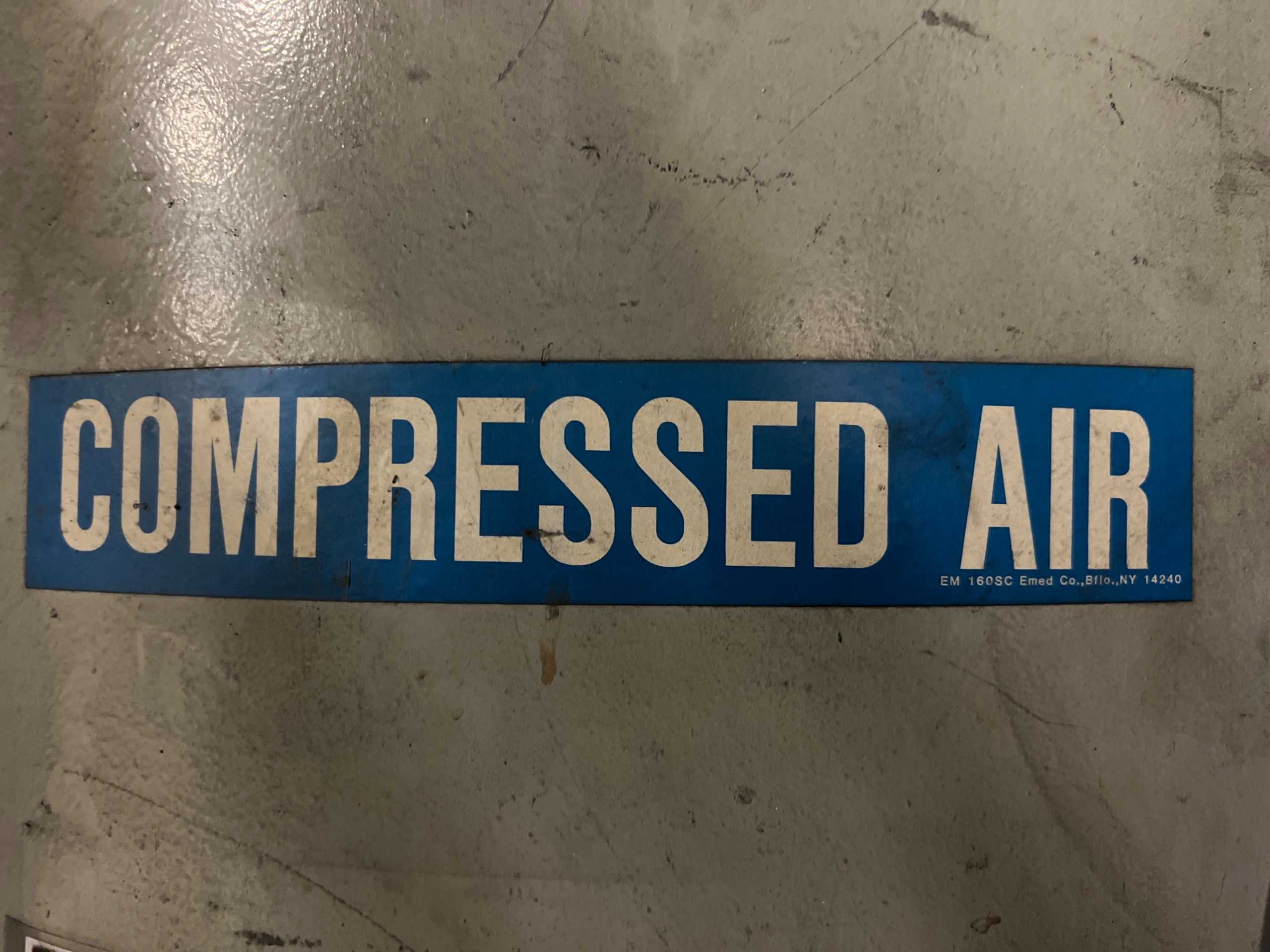 1989 MANCHESTER COMPRESSED AIR HOLDING TANK - COMPRESSED AIR HOLDING TANK