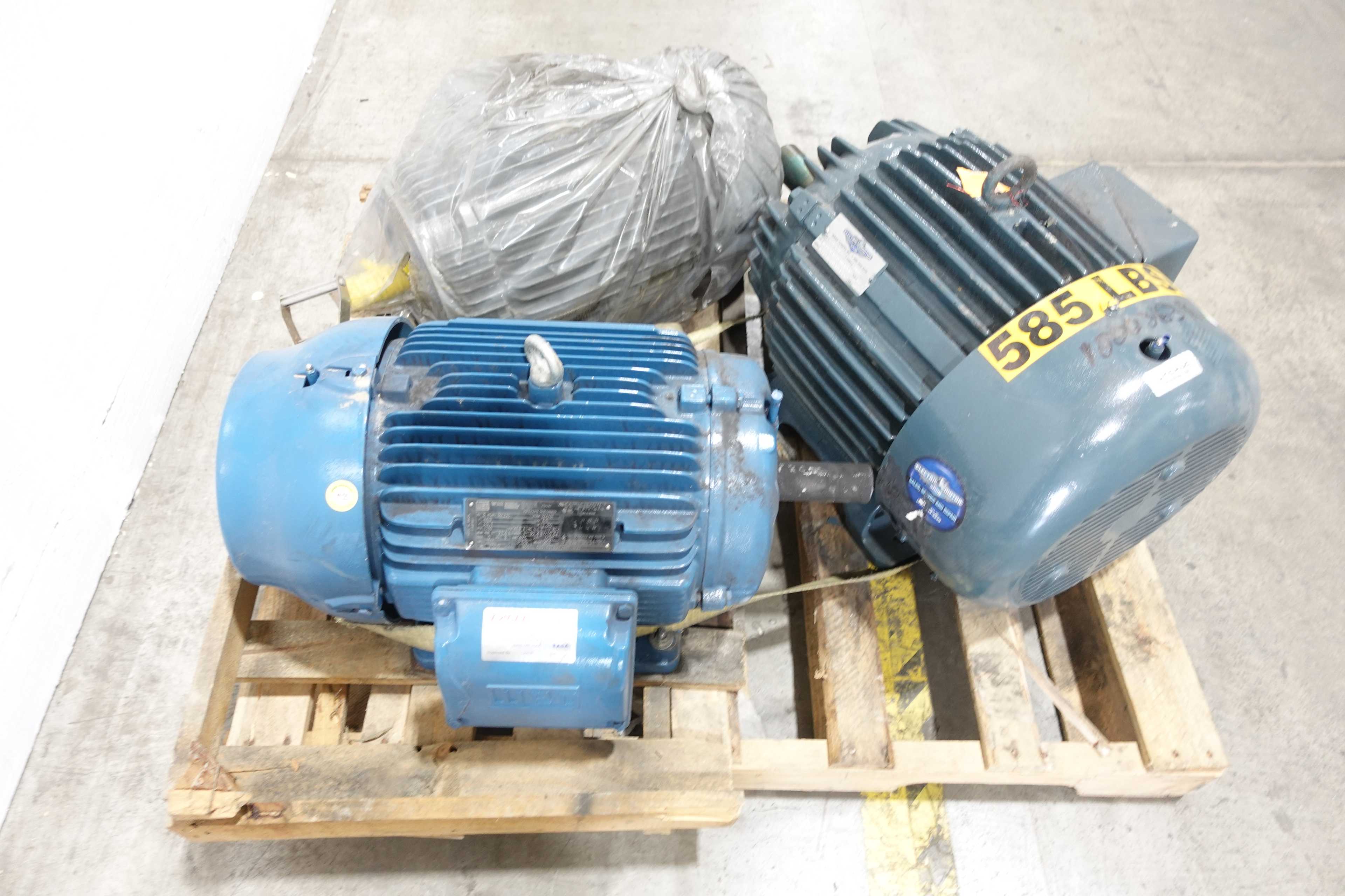 LOT OF 3 ELECTRIC MOTORS, WEG, SIEMENS-ALLIS, WESTINGHOUSE - AC MOTOR