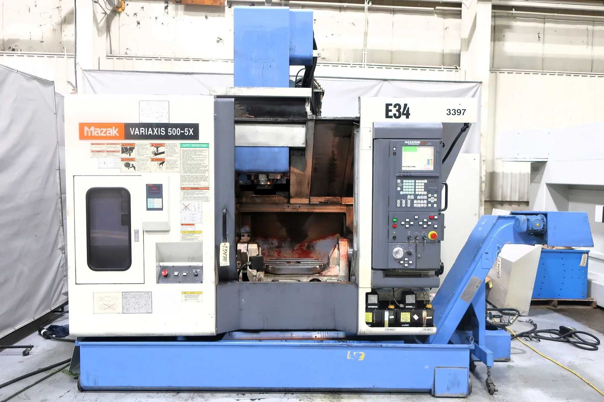 2003 MAZAK VARIAXIS 500-5X 5-AXIS VMC, 10,000 RPM, 25 HP, CAT 40, 40 ATC, MAZATROL 640M 5X - VERTICAL MACHINING CENTERS