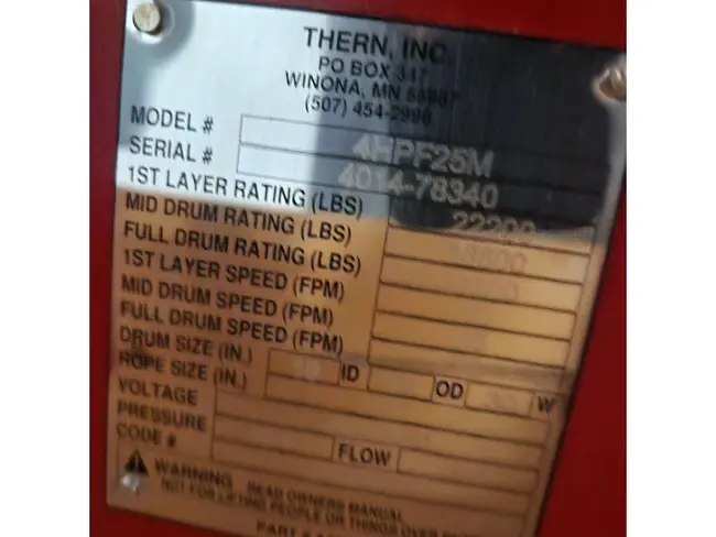 THERN 4HPF25M ELECTRIC WINCH - undefined