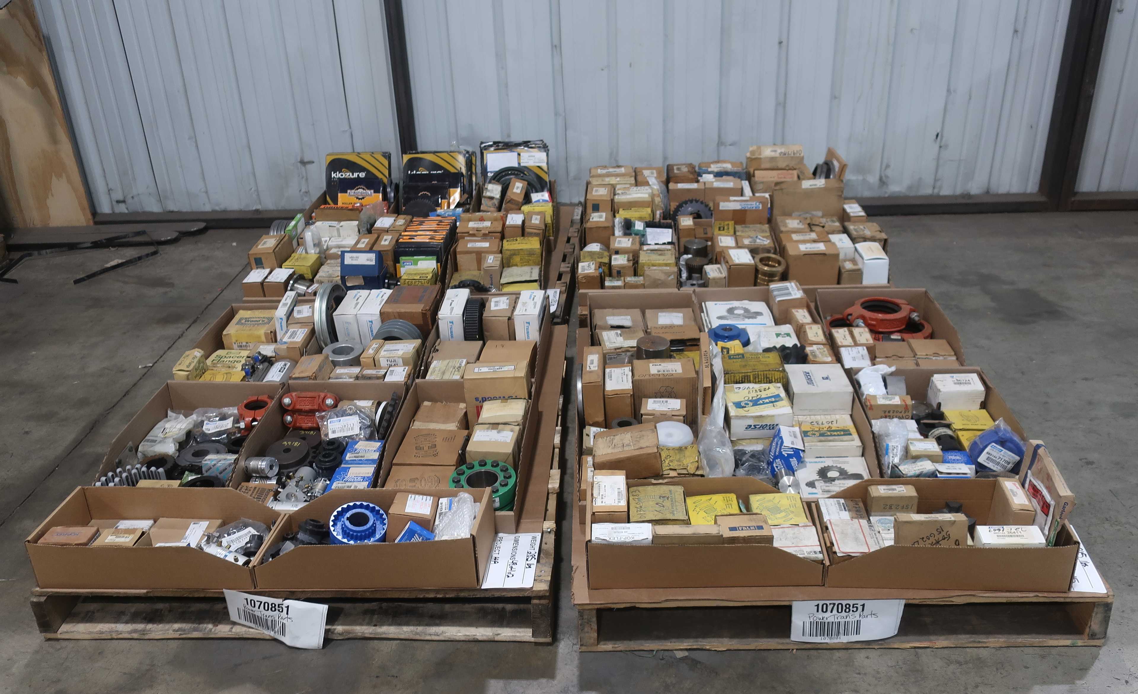 4 PALLETS OF POWER TRANSMISSION REPLACEMENT PARTS - POWER TRANSMISSION