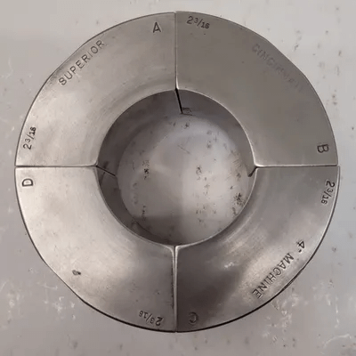 SUPERIOR CINCINNATI 2 3/16" S-STYLE EMERGENCY COLLET PAD, 2" HEIGHT, NON-SERRATED - MACHINE TOOLING