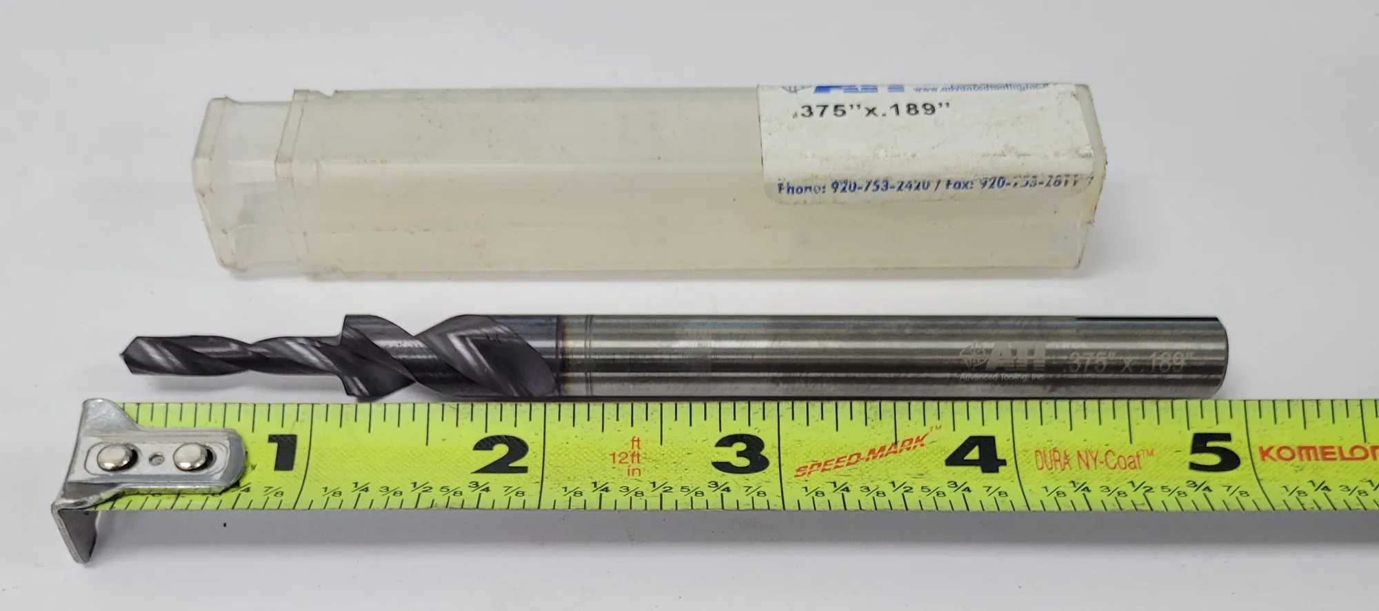ADVANCED TOOLING INC 0.375" X 0.189" DRILL - MACHINE TOOLING