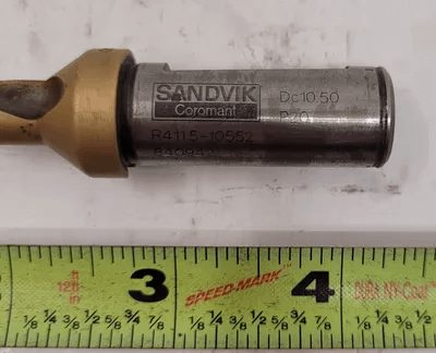SANDVIK COROMANT R411.5-10552D P20 INDEXABLE DRILL 10.5MM CUT DIAMETER 2 FLUTES RIGHT HAND - MACHINE TOOLING