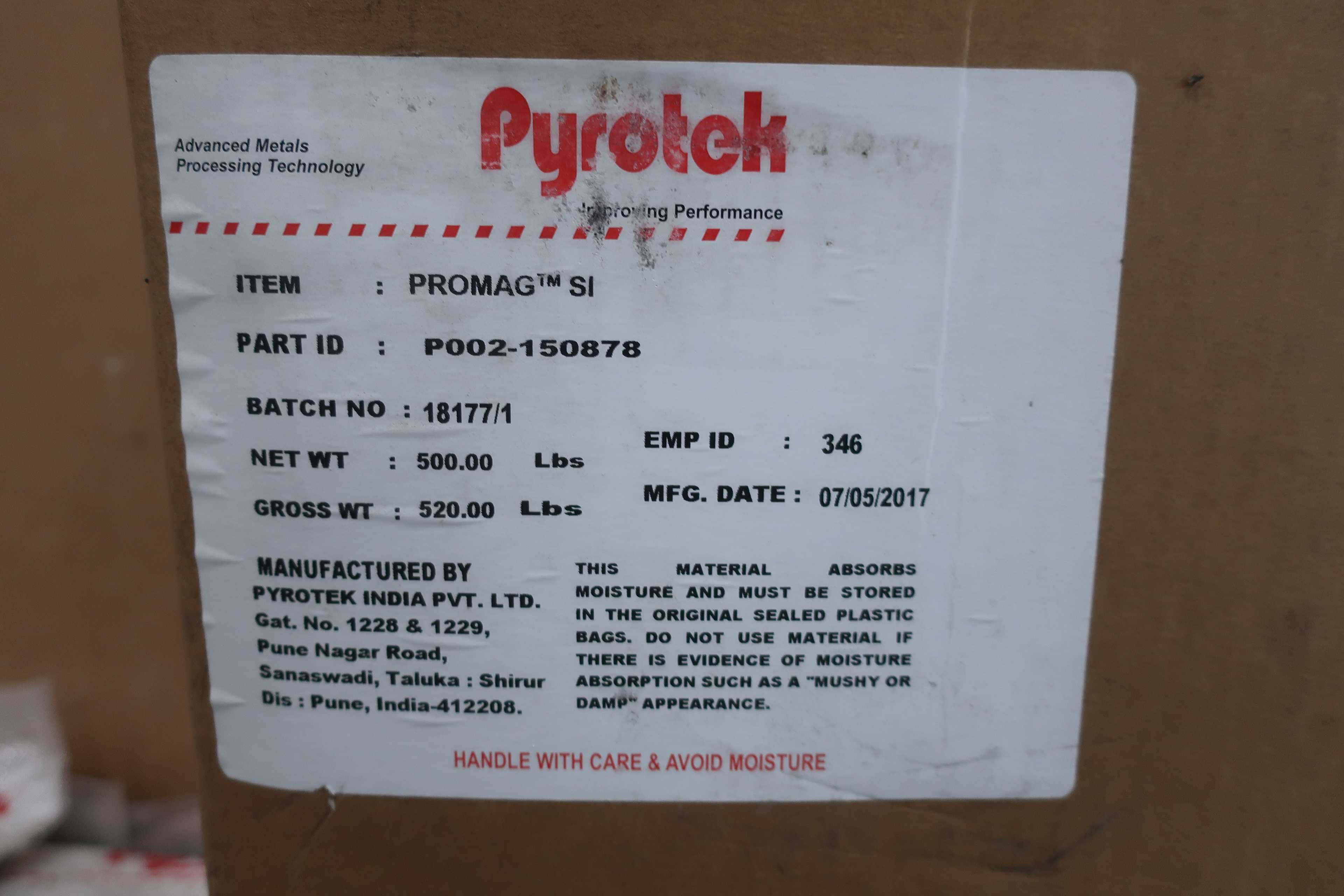 PYROTEK PROMAG SI MOISTURE ABSORBANT - MISCELLANEOUS