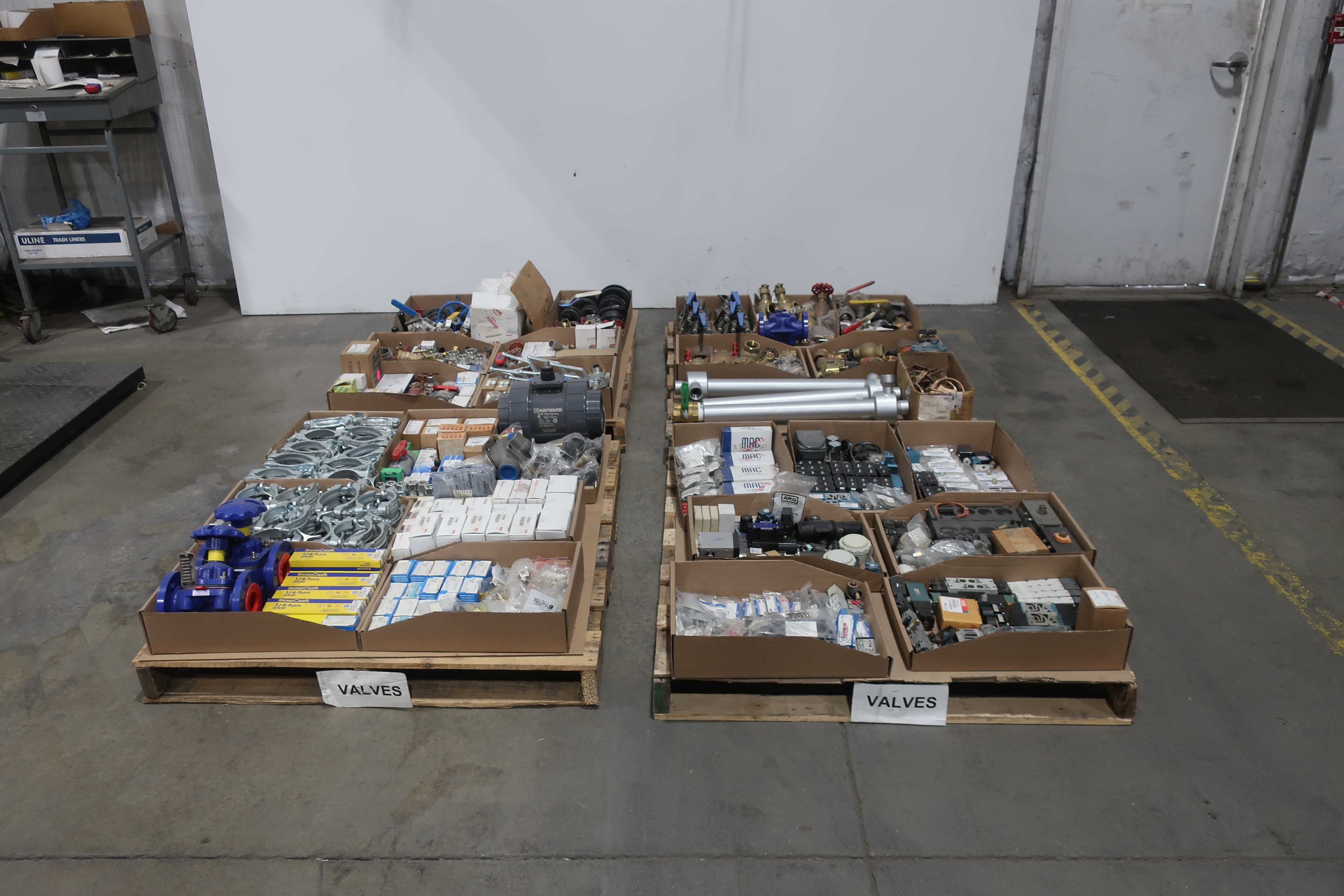 SKU 1741759 - 4 PALLETS OF ASSORTED VALVES AND REPLACEMENT PARTS - VALVE PARTS & ACCESSORIES