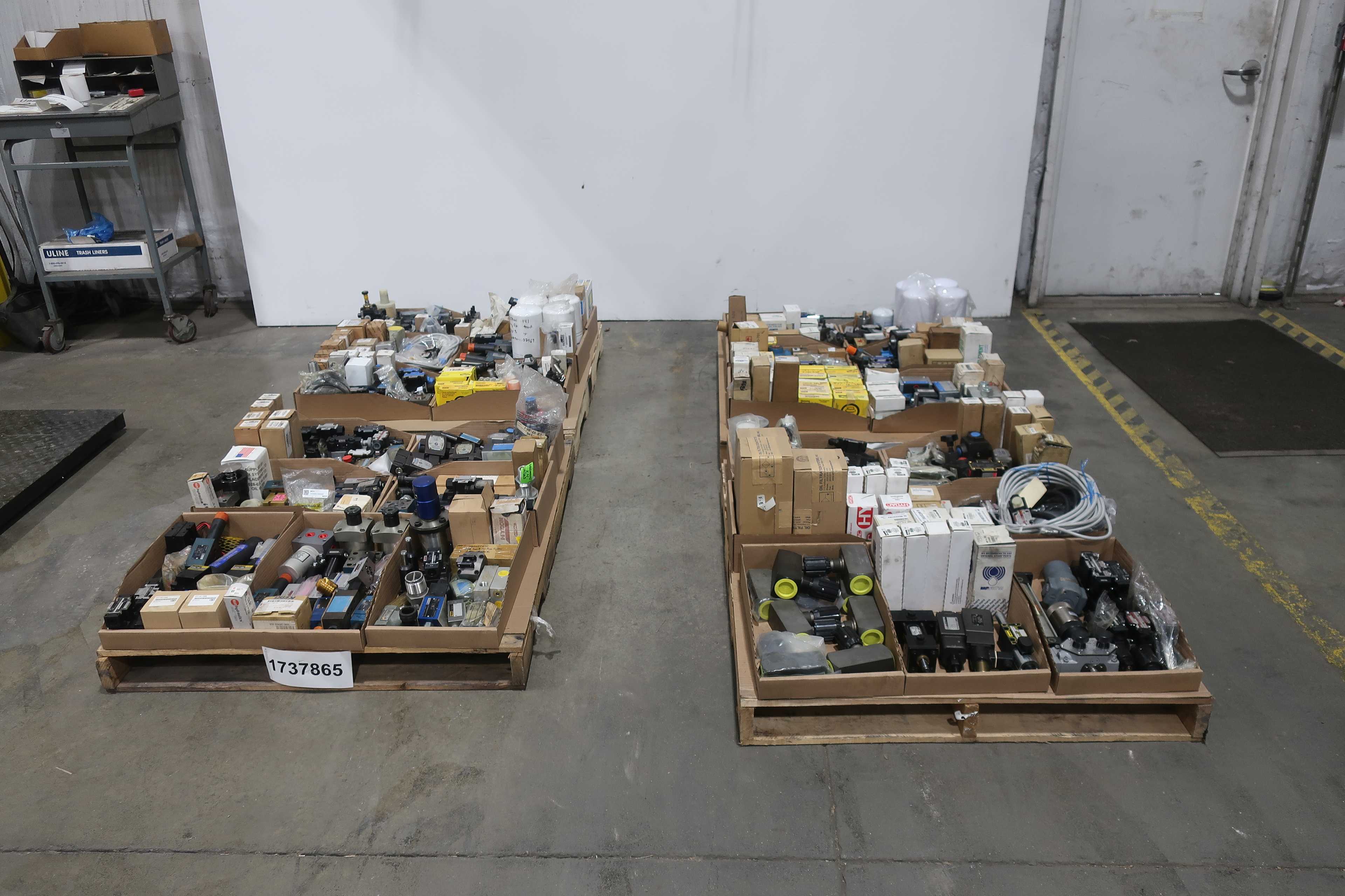 SKU 1737865 - 4 PALLETS OF ASSORTED HYDRAULICS - HYDRAULIC PARTS