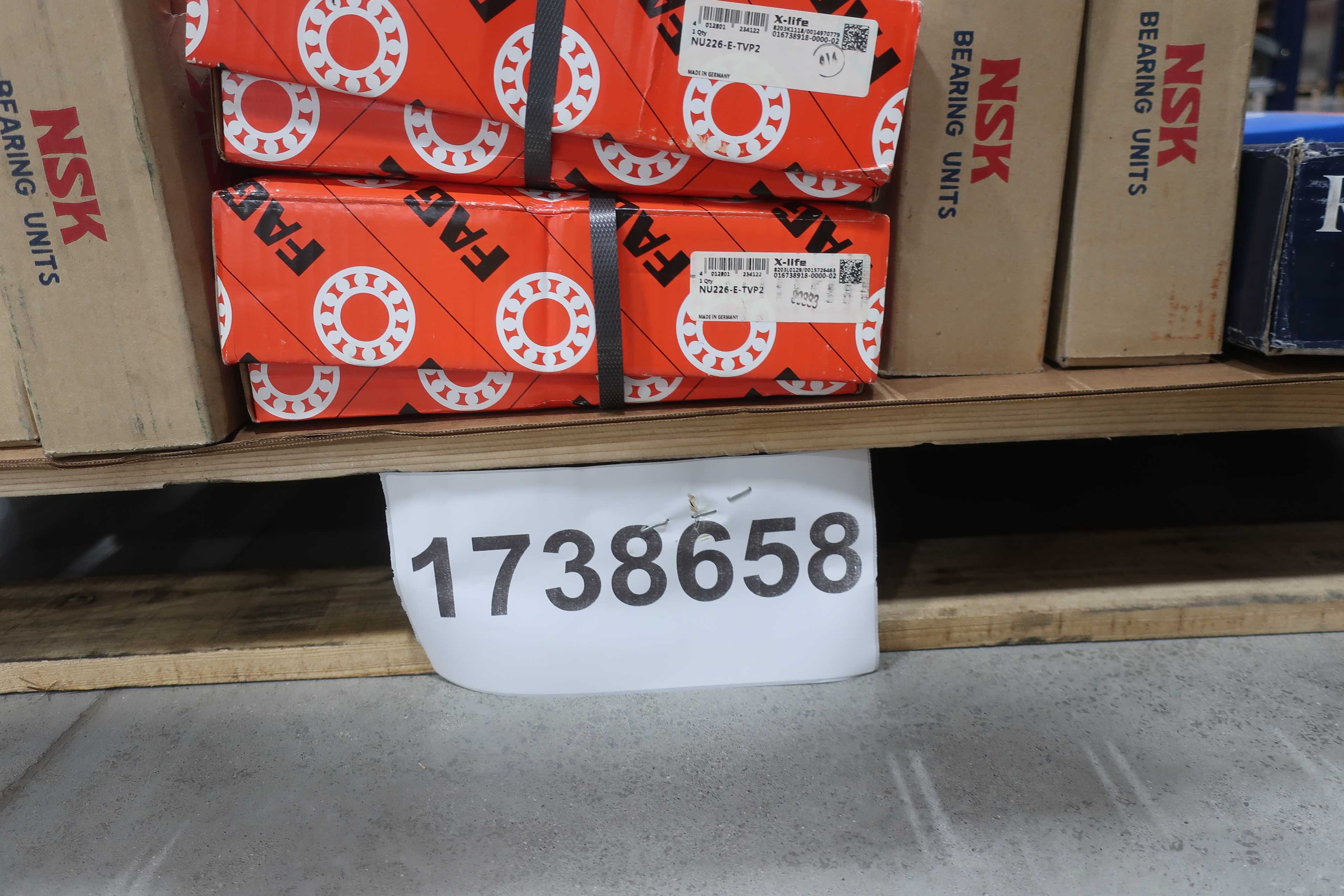 SKU 1738658 - PALLET OF ASSORTED BEARINGS, NSK, SKF, FAG, RHP - BEARINGS