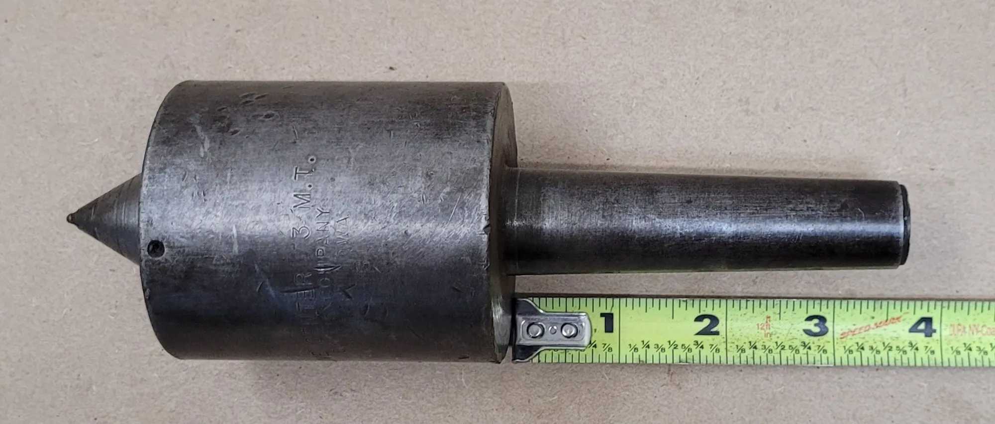 COLLIS LIVE CENTER, 3MT SHANK, 7-1/2" OAL, 2-1/2" BODY DIA, 3-1/2" SHANK LENGTH - MACHINE TOOLING