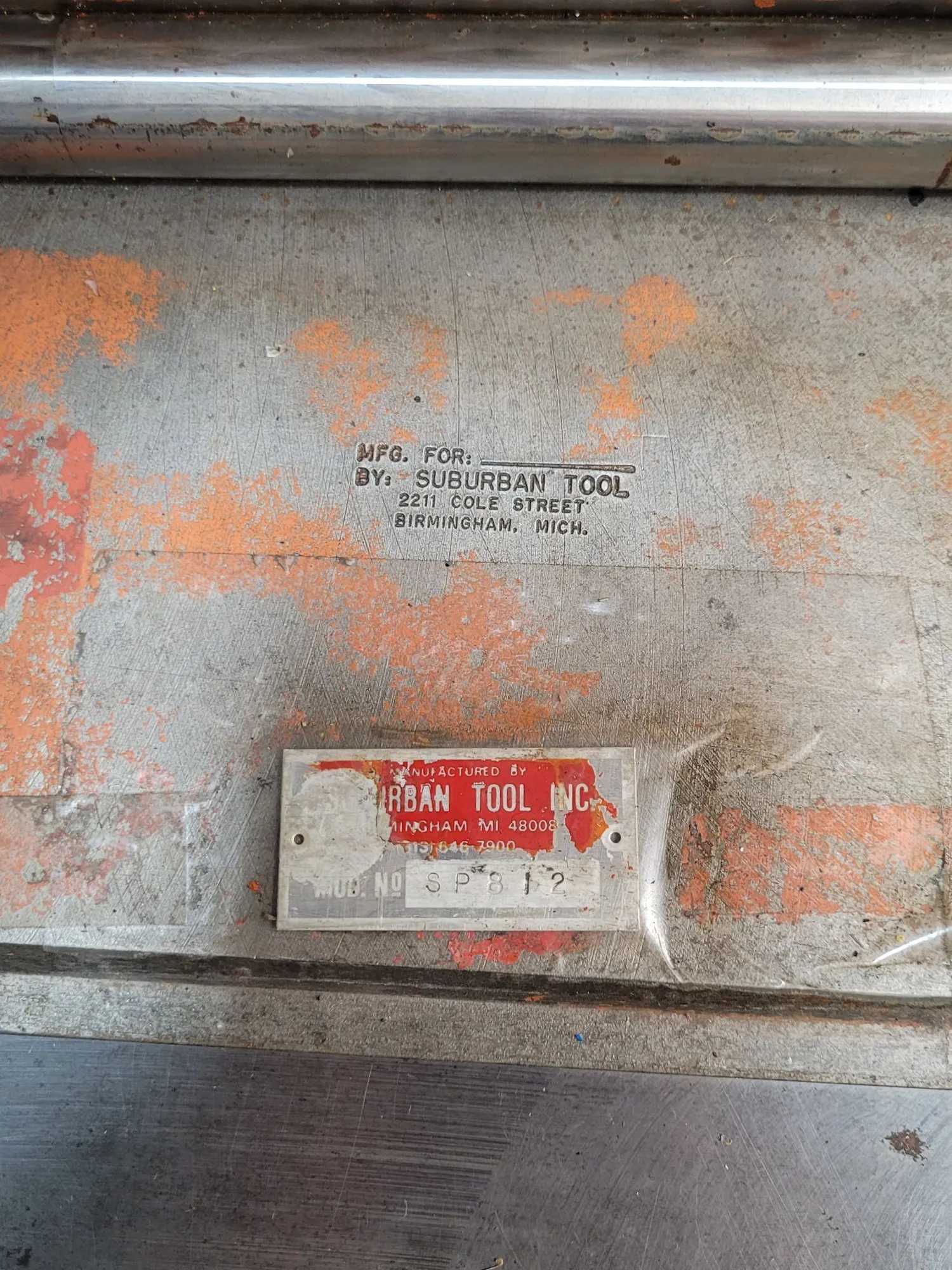 SUBURBAN TOOL SP 812 SINE PLATE - MACHINE TOOLING