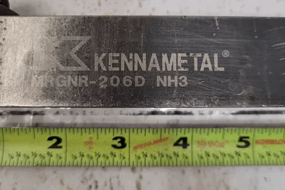 KENNAMETAL MRGNR-206D KENLOC TOOLHOLDER - NEGATIVE RAKE - 1.25 IN SHANK HEIGHT/WIDTH - MACHINE TOOLING