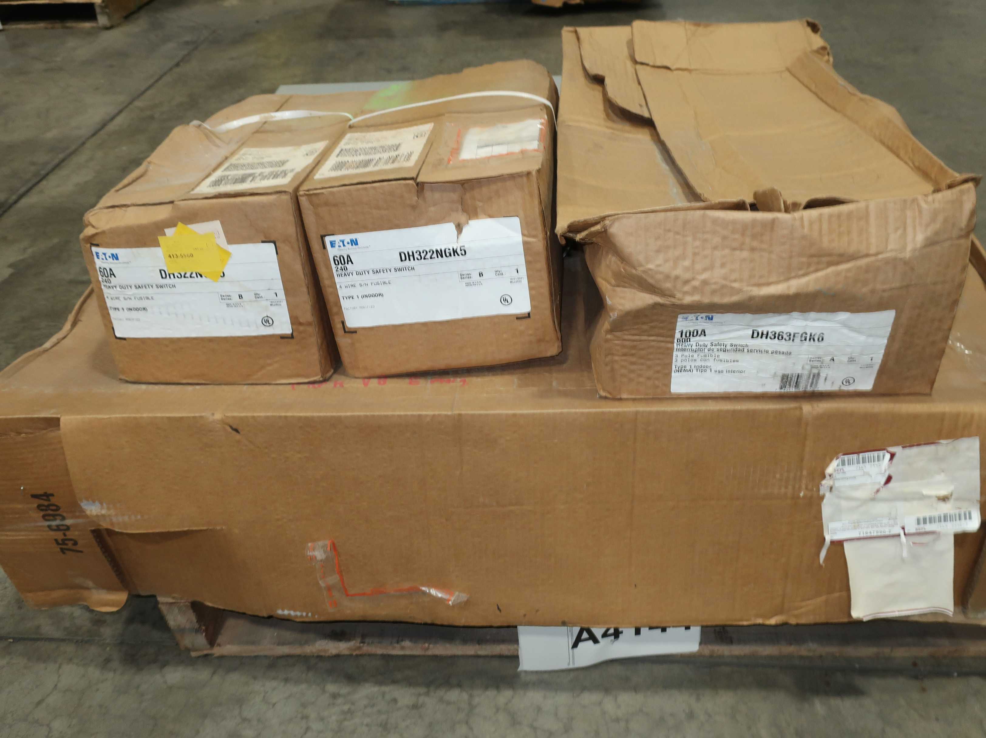 PALLET OF ASSORTED HEAVY DUTY SAFETY SWITCHES - SWITCHES