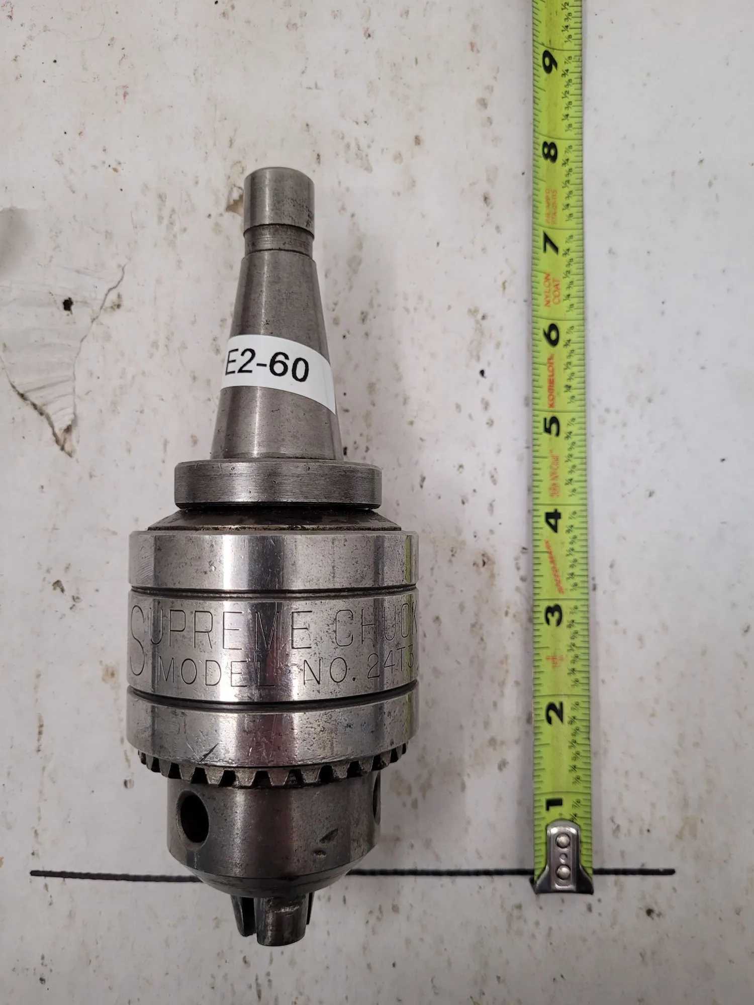 SUPREME CHUCK MODEL 24T3 W/ BT30 HOLDER, 1/8-5/8 CAP, #3 MORSE TAPER - MACHINE TOOLING