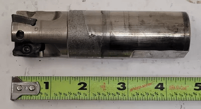 INGERSOLL 12J1E1281R01 INDEXABLE INSERT END MILL, 1.25" CUTTING DIA, 4.50" OAL, 3 FLUTES - MACHINE TOOLING