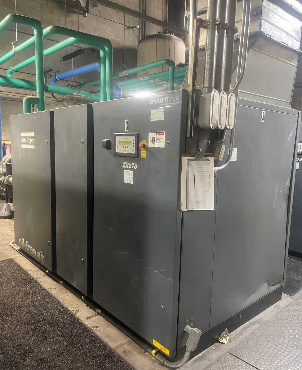 ATLAS COPCO ZR 275 STATIONARY AIR COMPRESSOR WITH DRYER - STATIONARY AIR COMPRESSOR