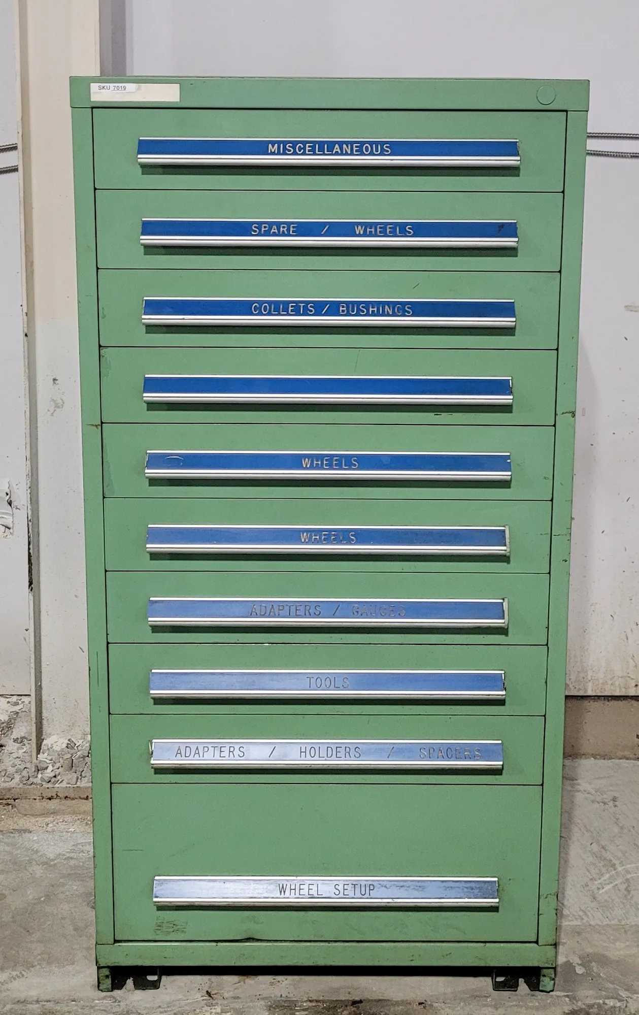STANLEY VIDMAR 10-DRAWER INDUSTRIAL STORAGE CABINET, 59-1/4"H X 30"W X 27-5/8"D - DRAWER CABINET