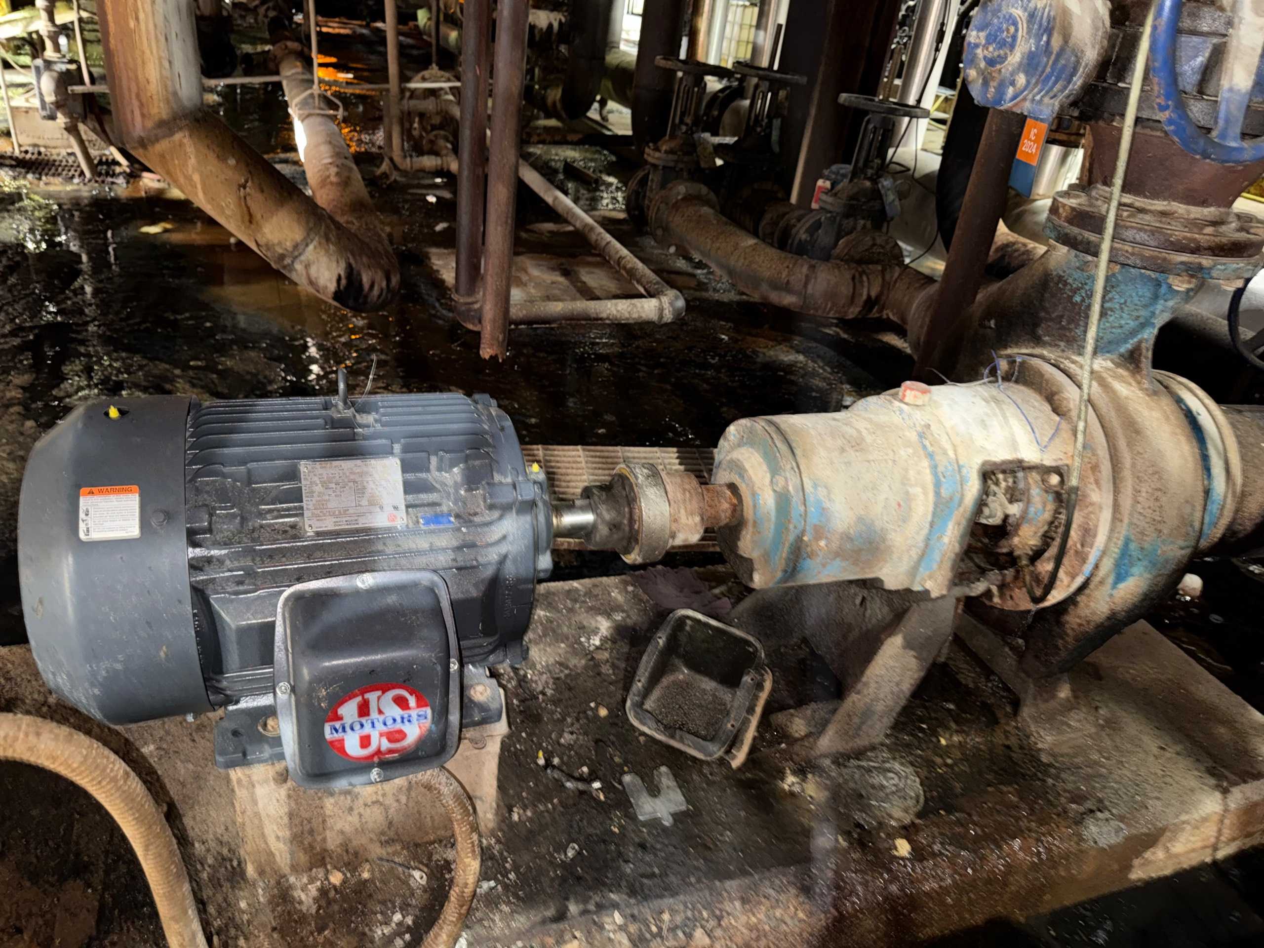 WORTHINGTON PUMP & 15HP MOTOR ASSEMBLY - PUMP & MOTOR ASSEMBLY