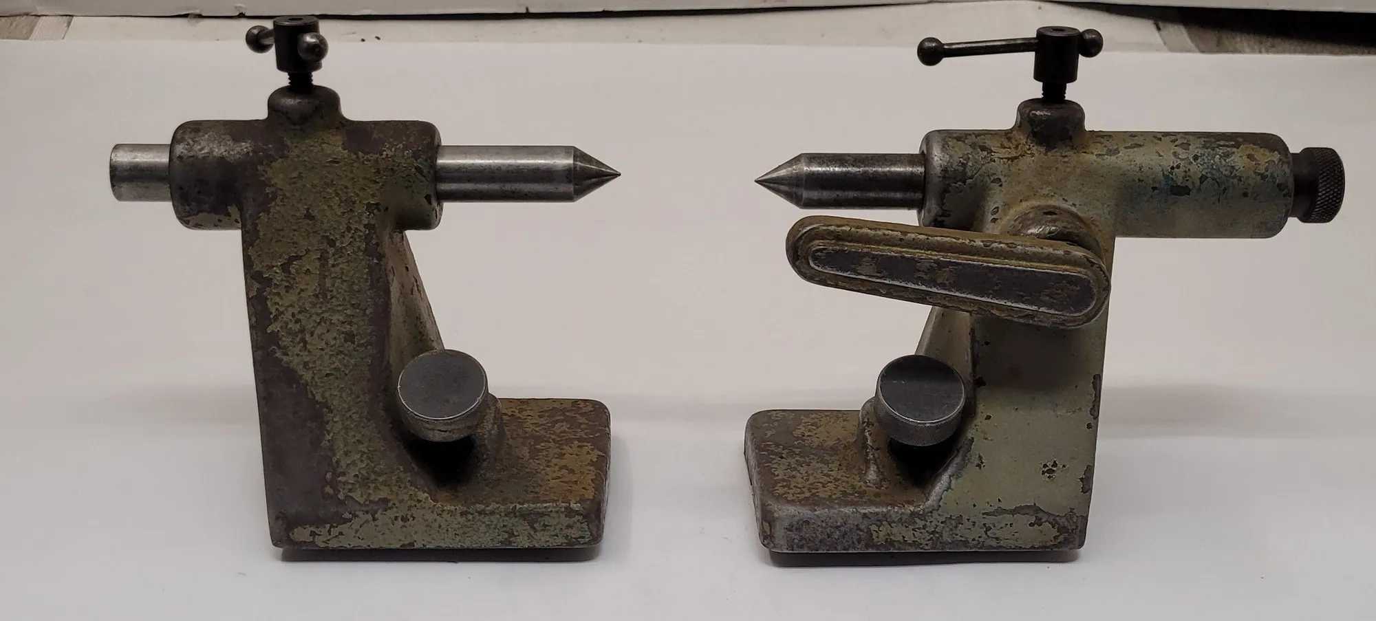 TAILSTOCK AND CENTER SET, 4-1/2" CENTER HEIGHT, 6-1/2" HEIGHT, 3-1/2" WIDTH, 8" AND 6" LENGTH - MACHINING TOOLING & PARTS