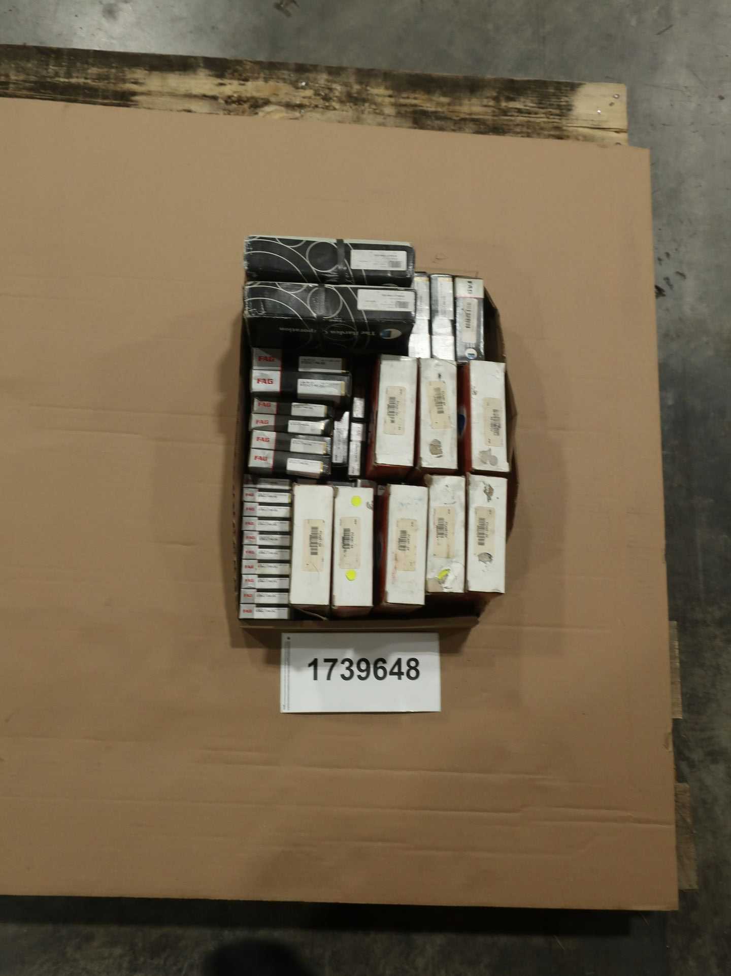 SKU 1739648 - TOTE OF ASSORTED PRECISION FAG AND MB MANUFACTURING BEARINGS SKU 1739648 - TOTE OF ASSORTED PRECISION FAG AND MB MANUFACTURING BEARINGS