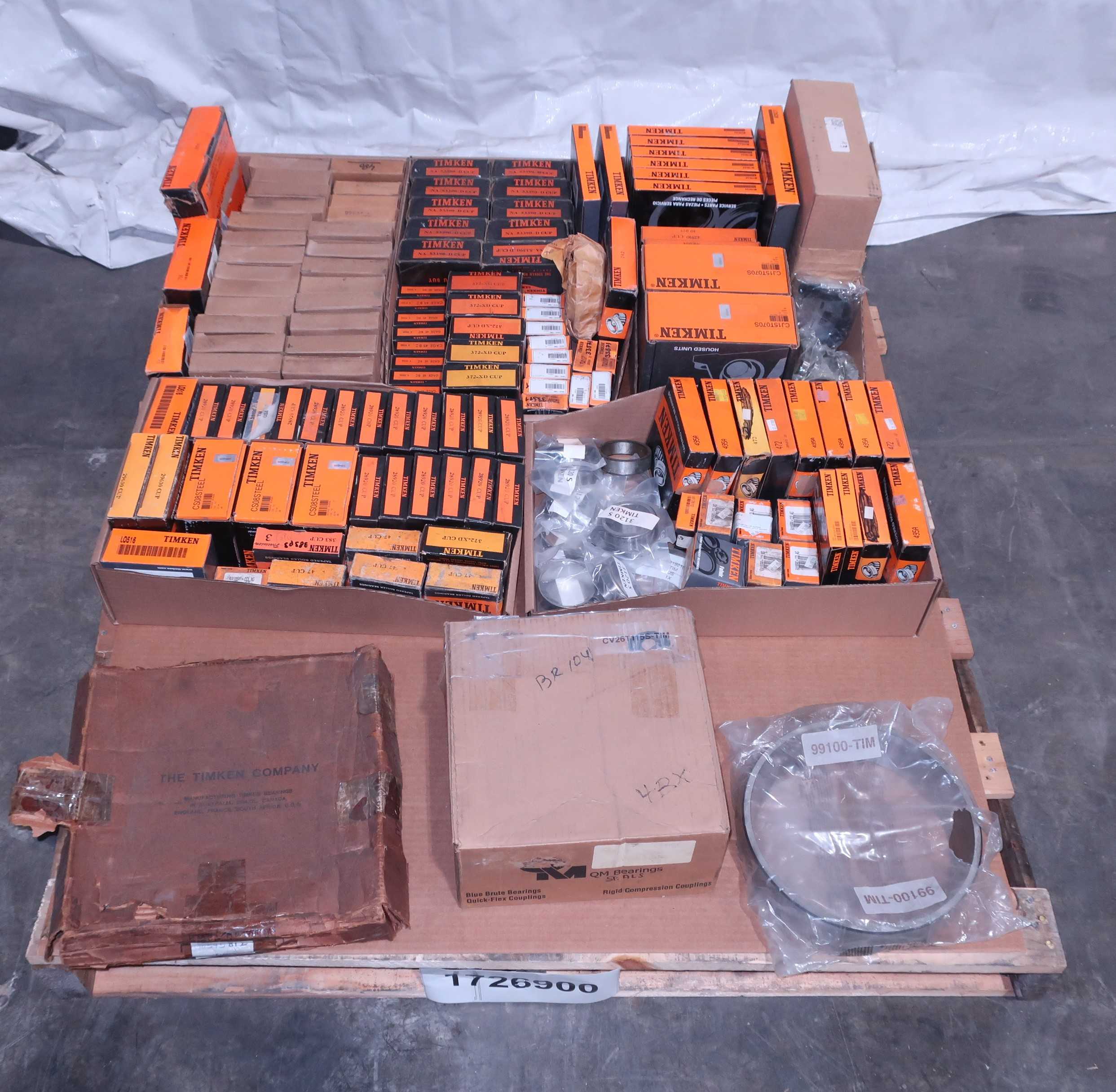 SKU 1726900 - PALLET OF ASSORTED TIMKEN BEARINGS AND PARTS - BEARINGS