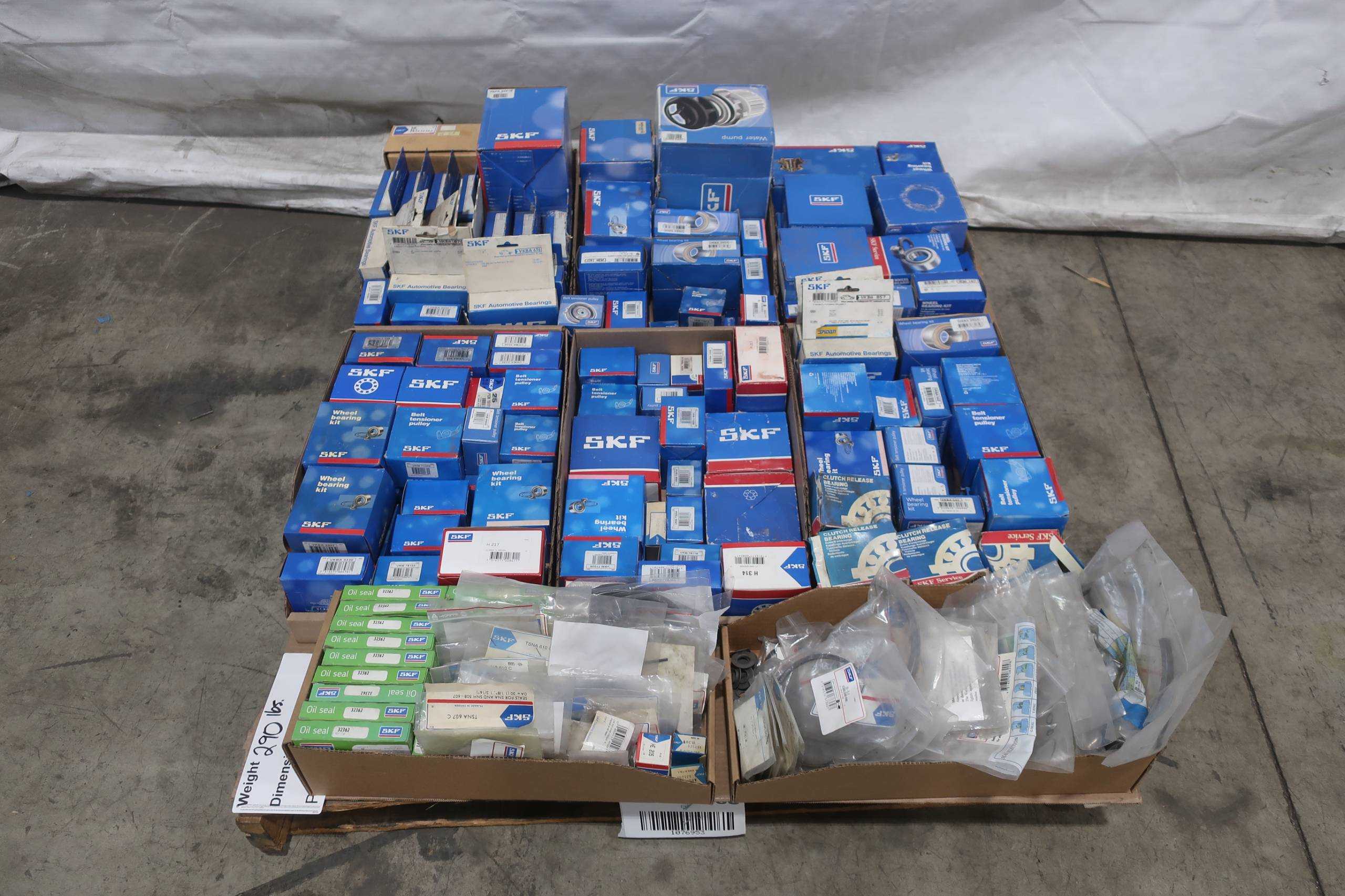 PALLET OF ASSORTED SKF AUTOMOTIVE PARTS - MECHANICAL PARTS