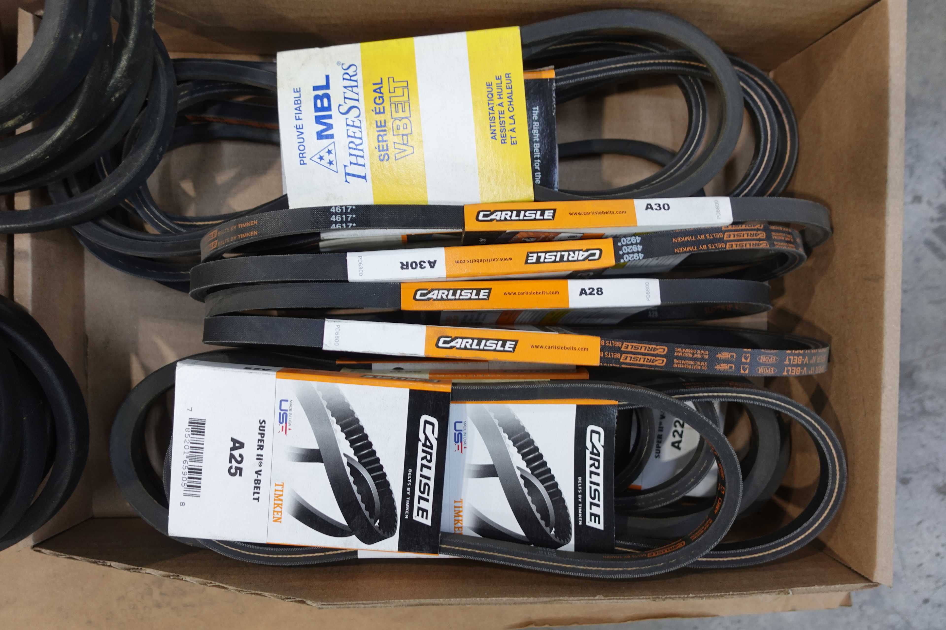 SKU 1736685 - 3 PALLETS OF ASSORTED GROOVED BELTS, TIMING BELTS, V-BELTS - BELTS