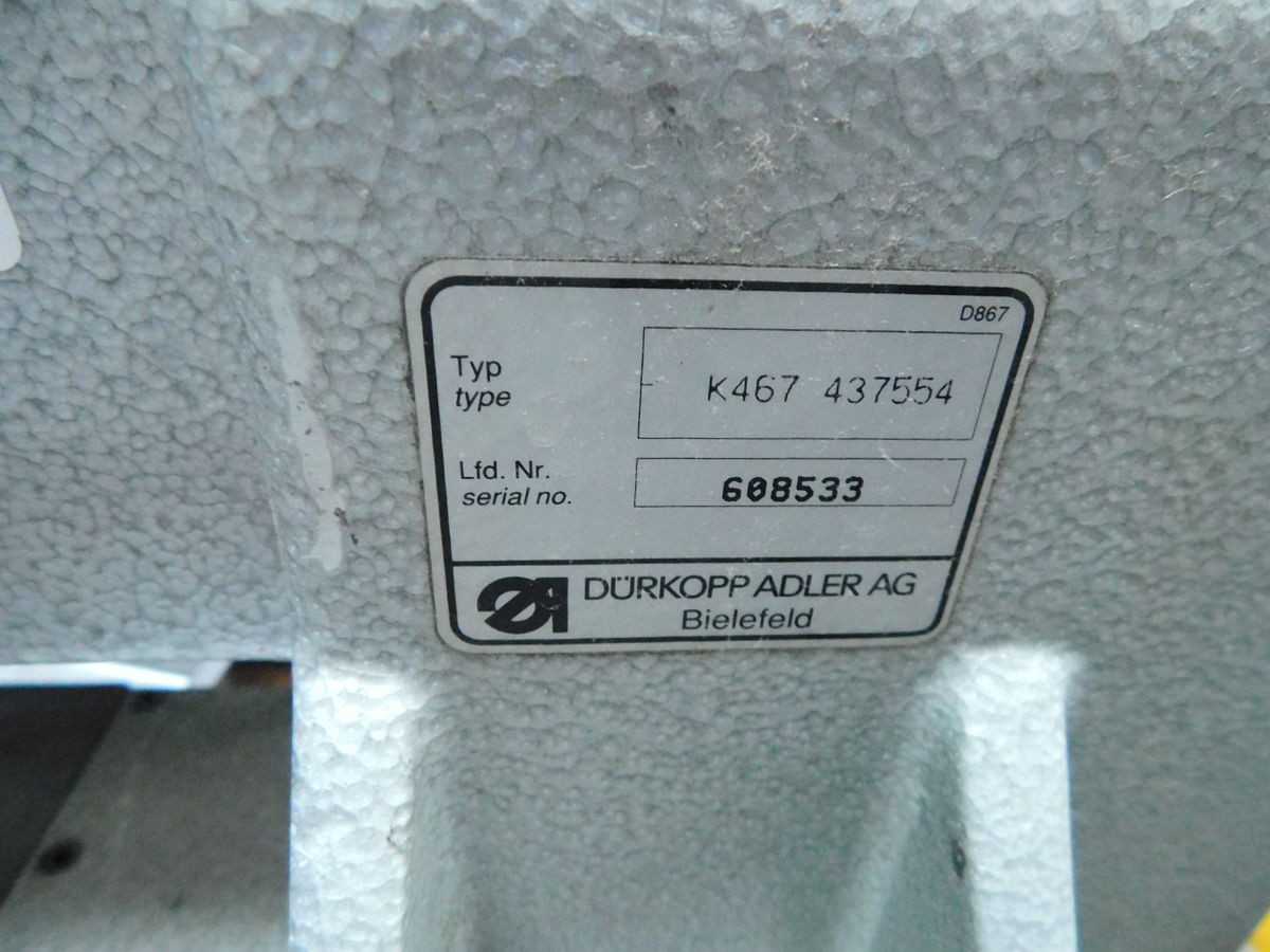 Lot Of 5 Durkopp Adler K467 437554 Sewing Machines - PLANT & FACILITY