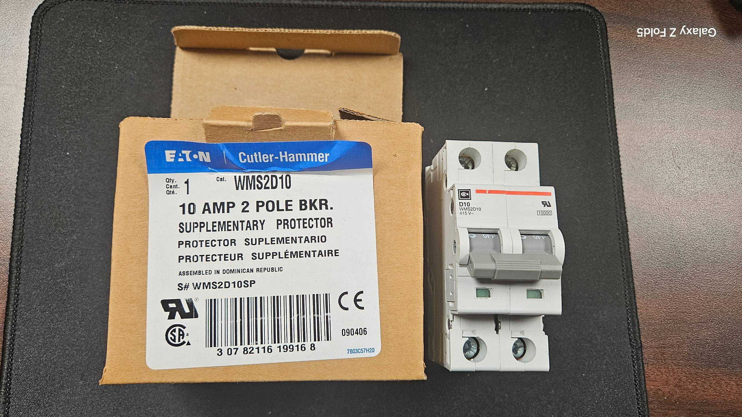 EATON CUTLER-HAMMER WMS2D10 10AMP CIRCUIT BREAKER-CASE OF 5 - CIRCUIT BREAKERS